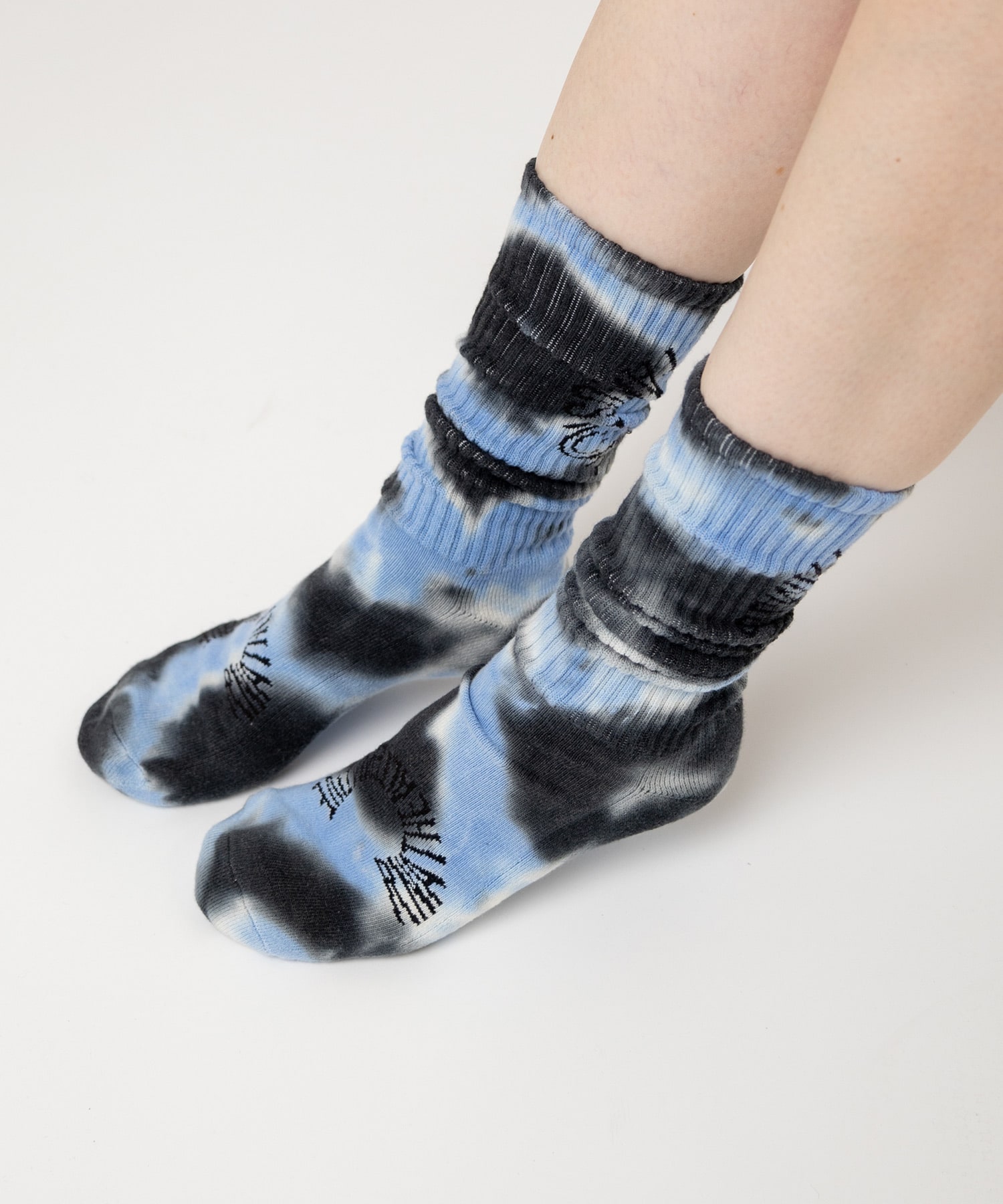 E5112 タイダイロゴリブソックス