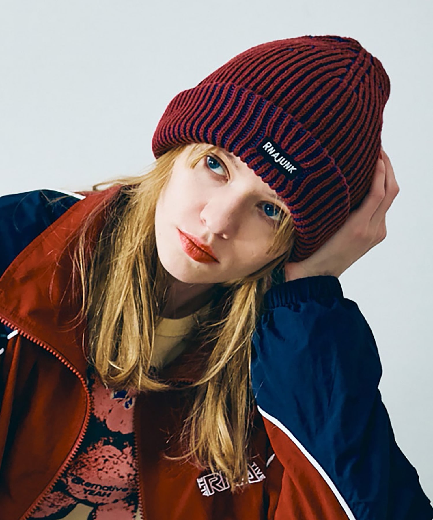 E5120 2カラーリブニットキャップ