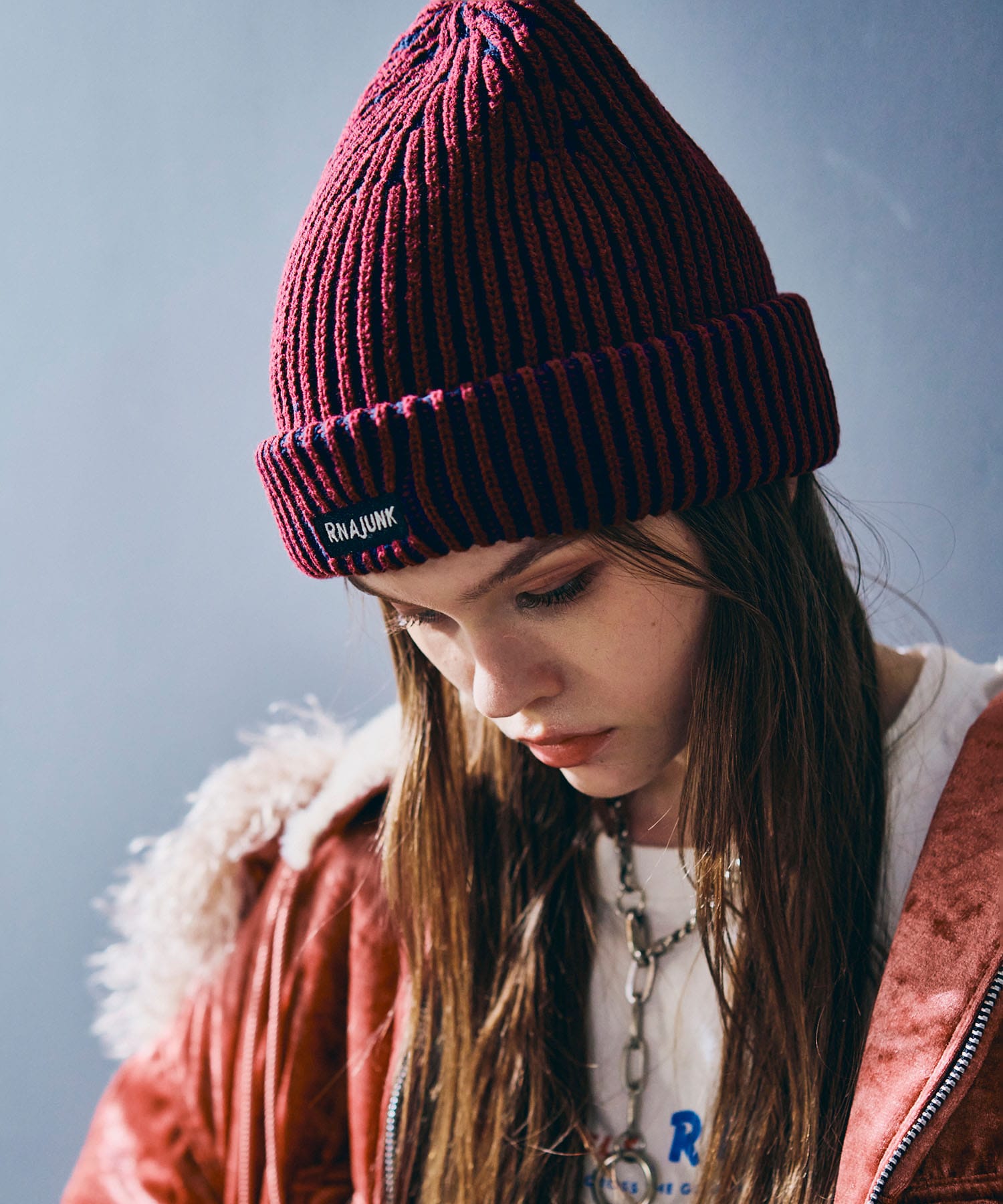 E5120 2カラーリブニットキャップ