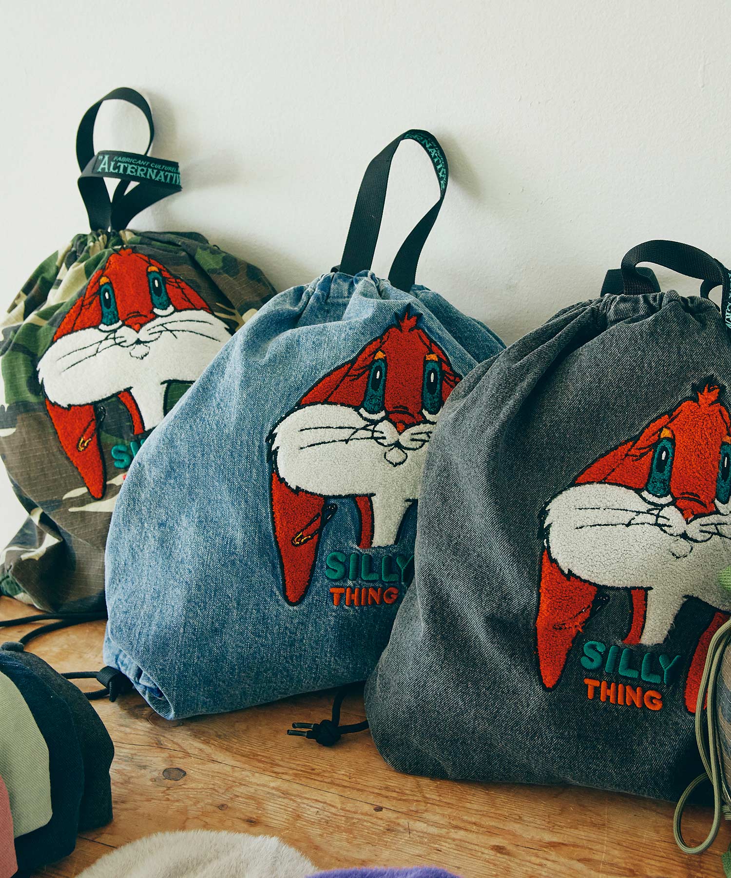 E5219 Wash out ラビットナップBAG