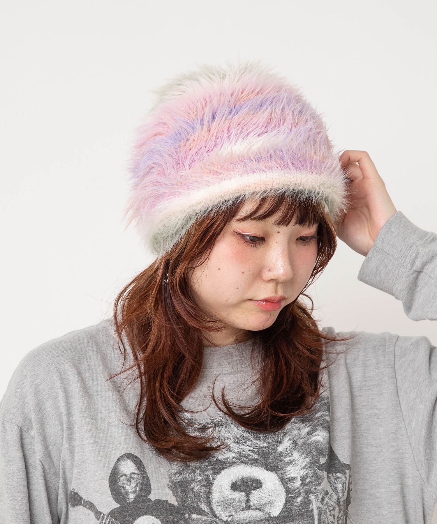 【10月上旬納期】E5285 グラデーションボーダーキャップ
