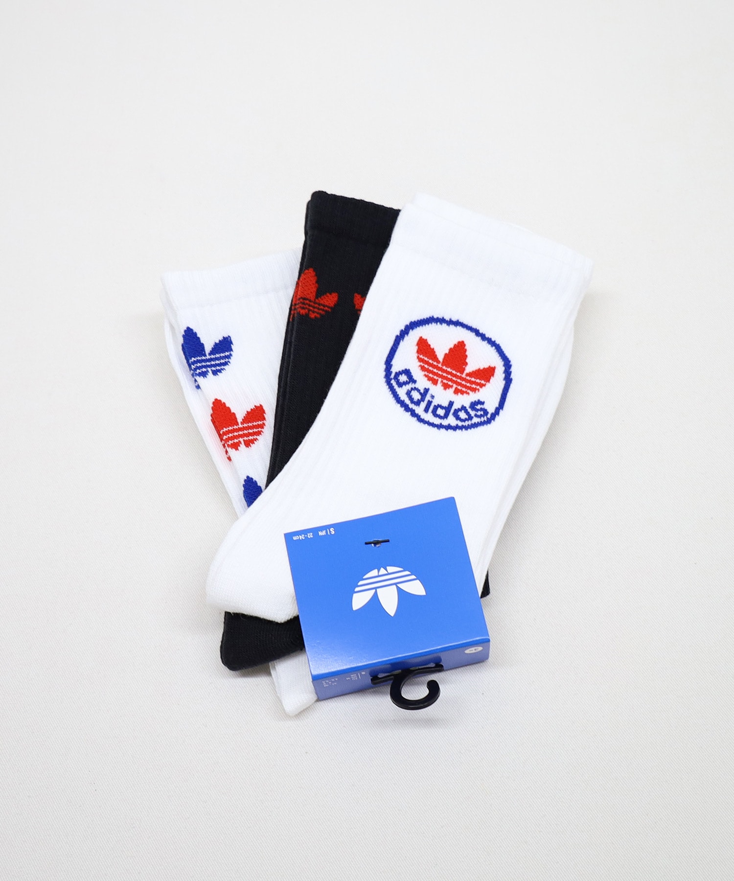 E5296 adidas TREFOILS CREW SOCK 3 PAIRS