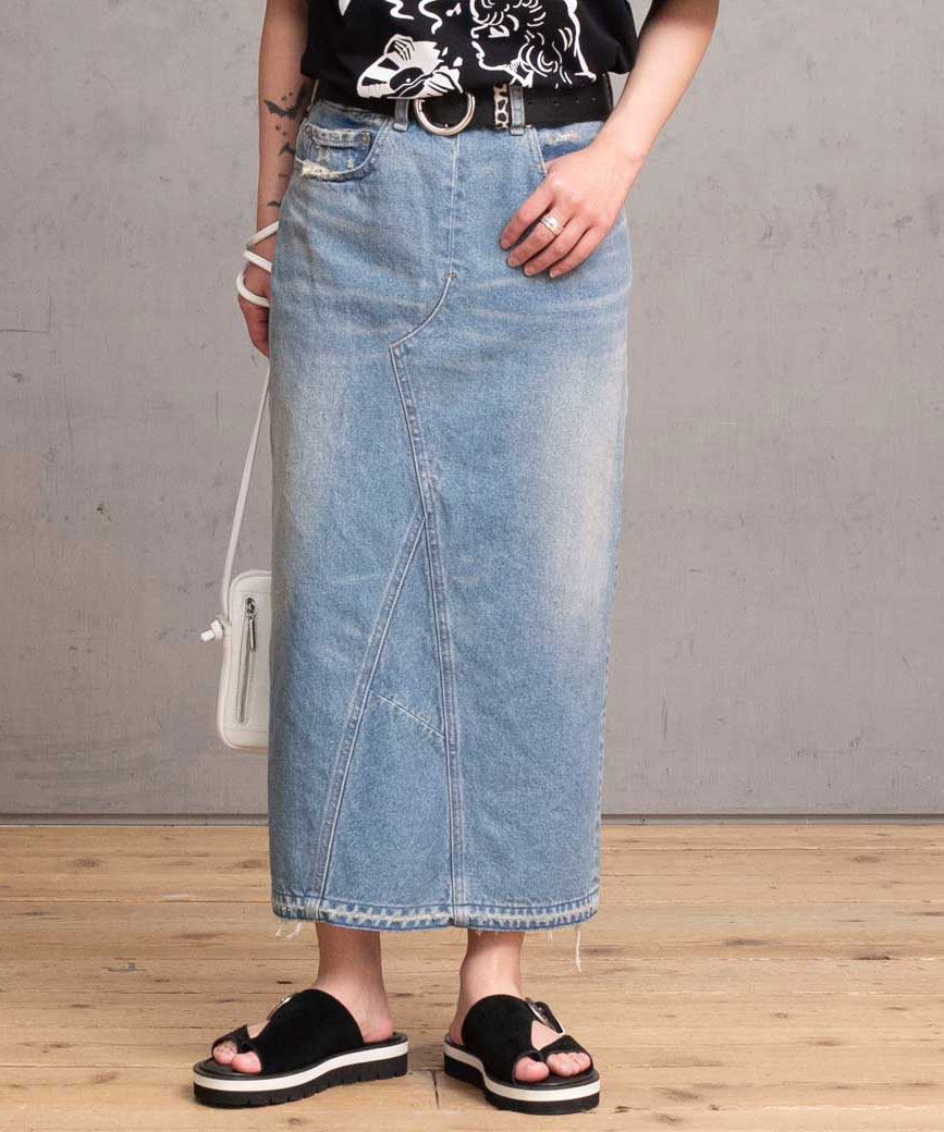 G0991 デニムリメイクロングスカート