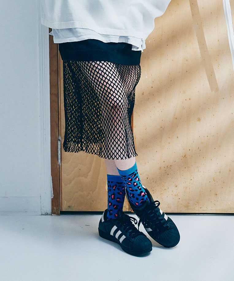 G1049 BIGメッシュコンビスカート