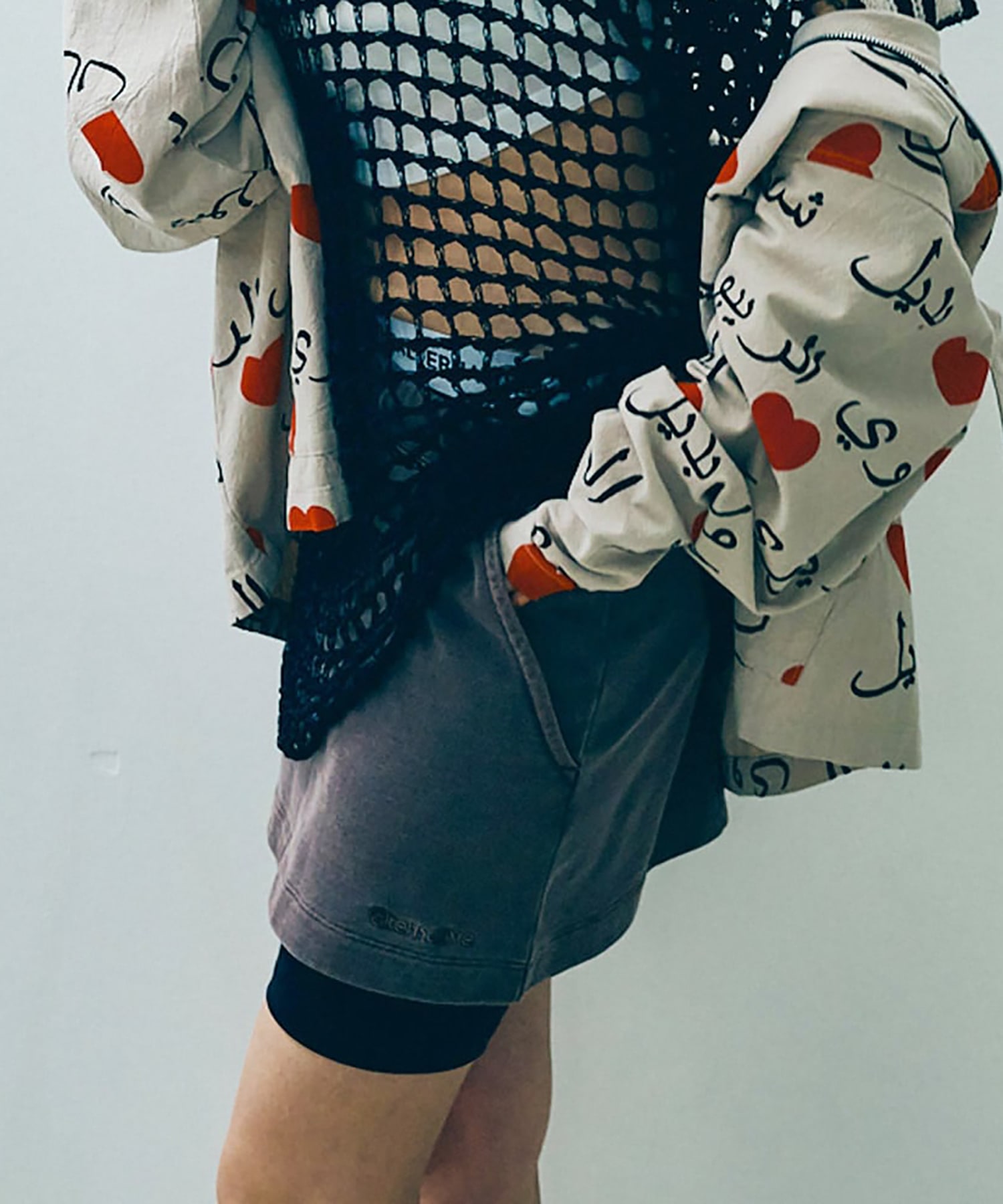 G1090 ピグメントレイヤードミニスカート