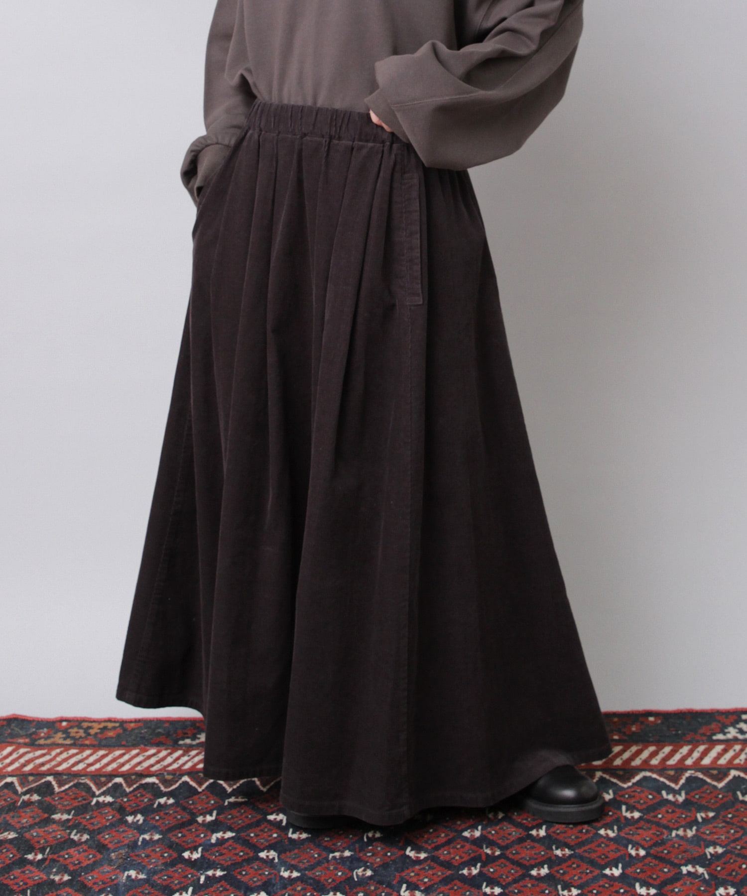 G1096 16wコーデュロイのロングスカート