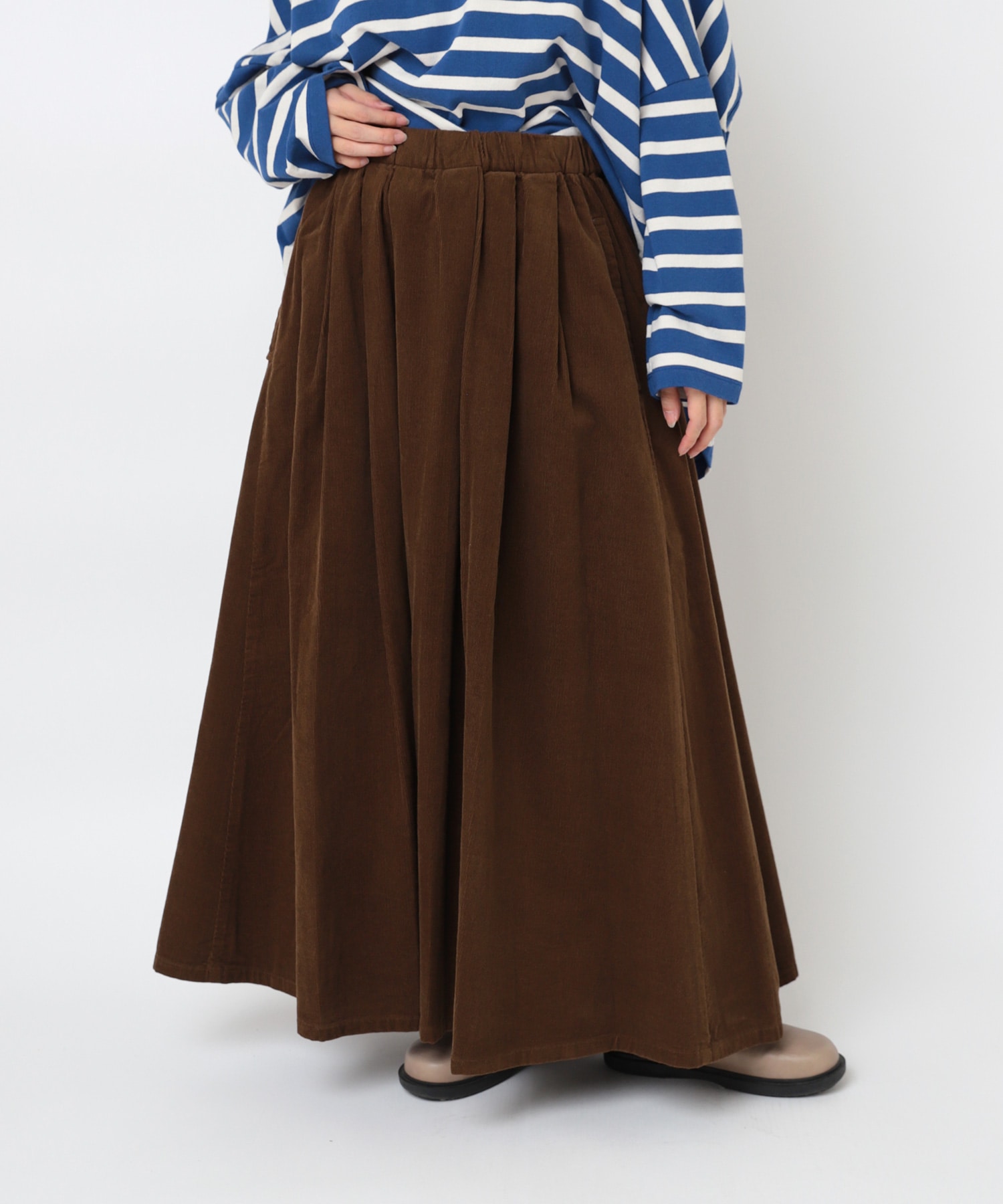 G1096 16wコーデュロイのロングスカート