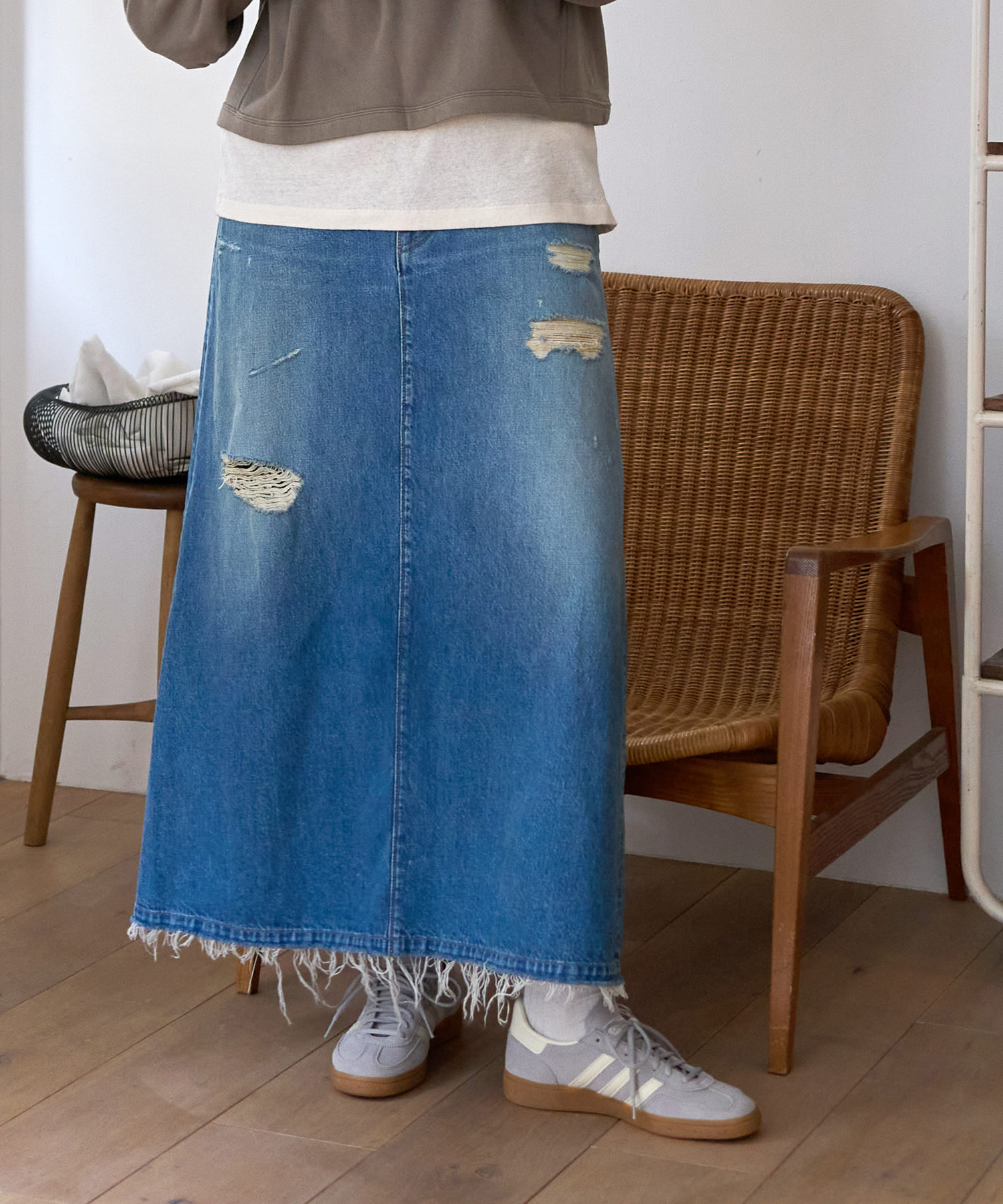 G1104 デニムロングスカート