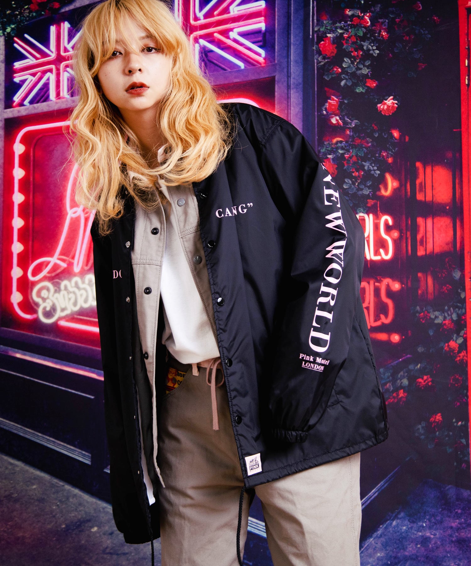 【PINK MOTEL】J2044 PMコーチジャケット