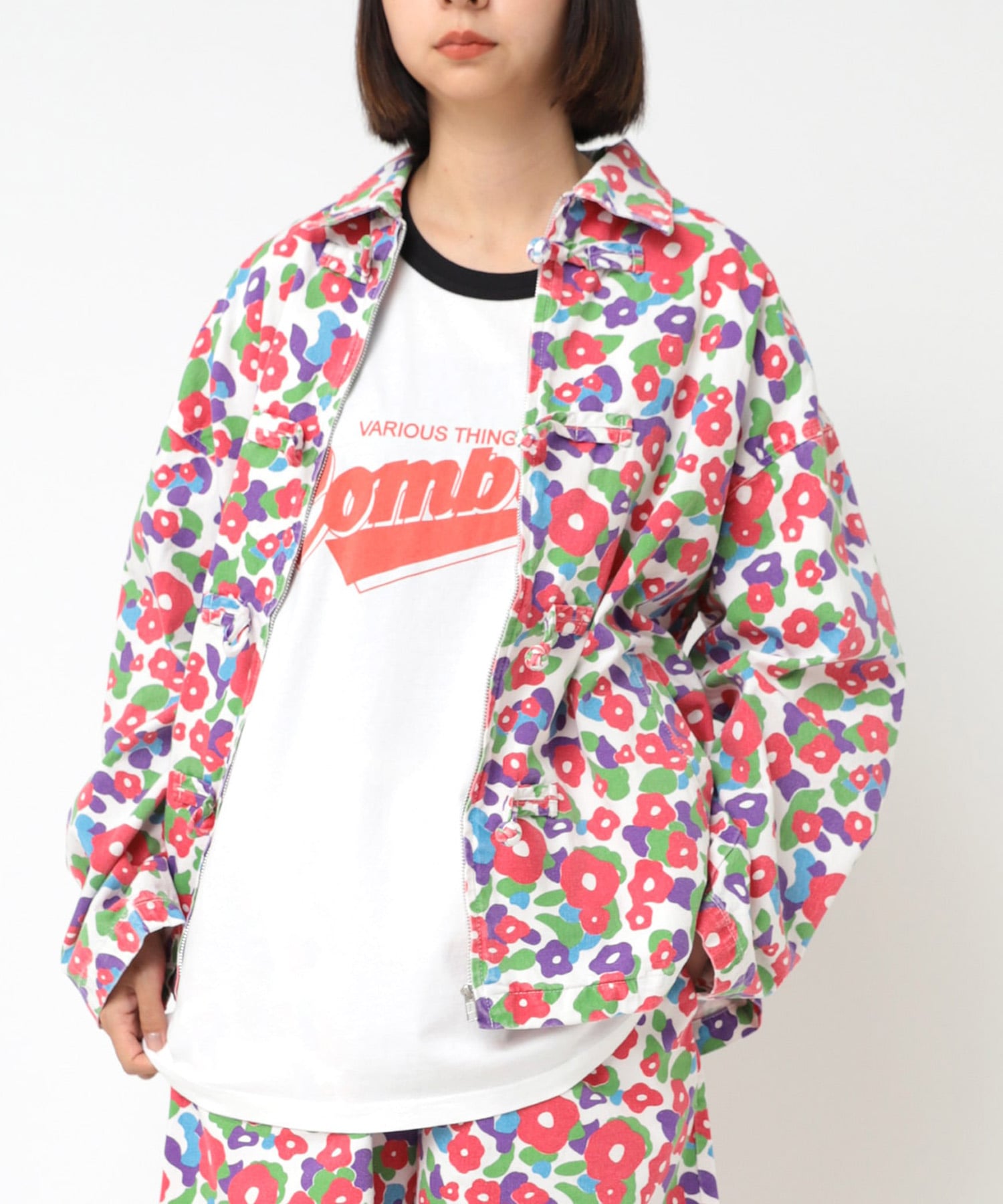 J2102 フラワーカモカンフージャケット