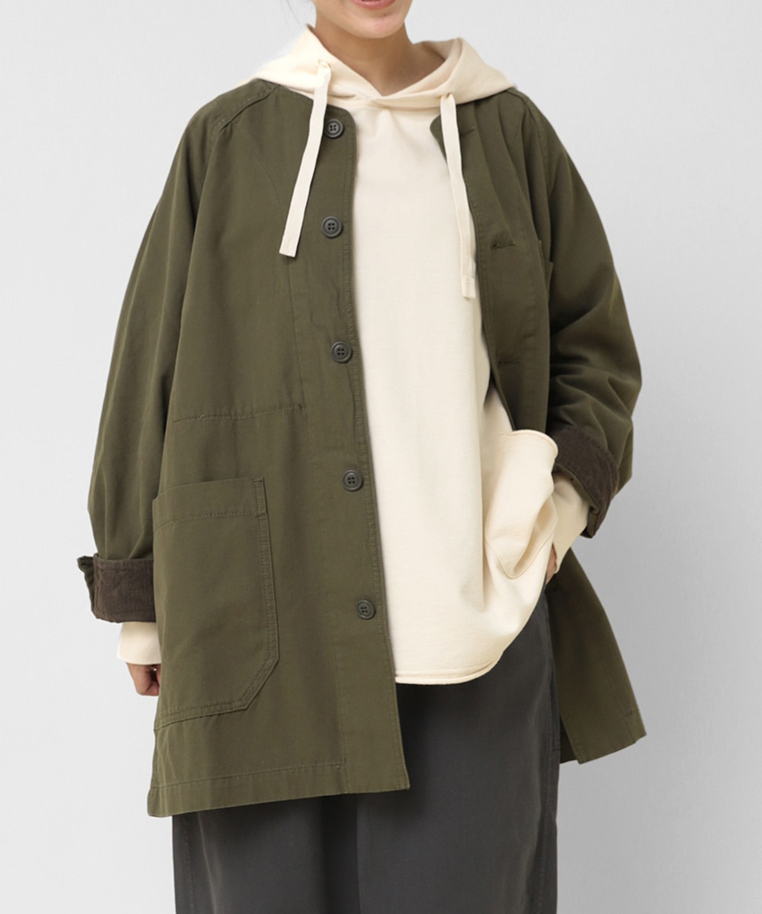 J2110 ミドル丈のアトリエビッグジャケット