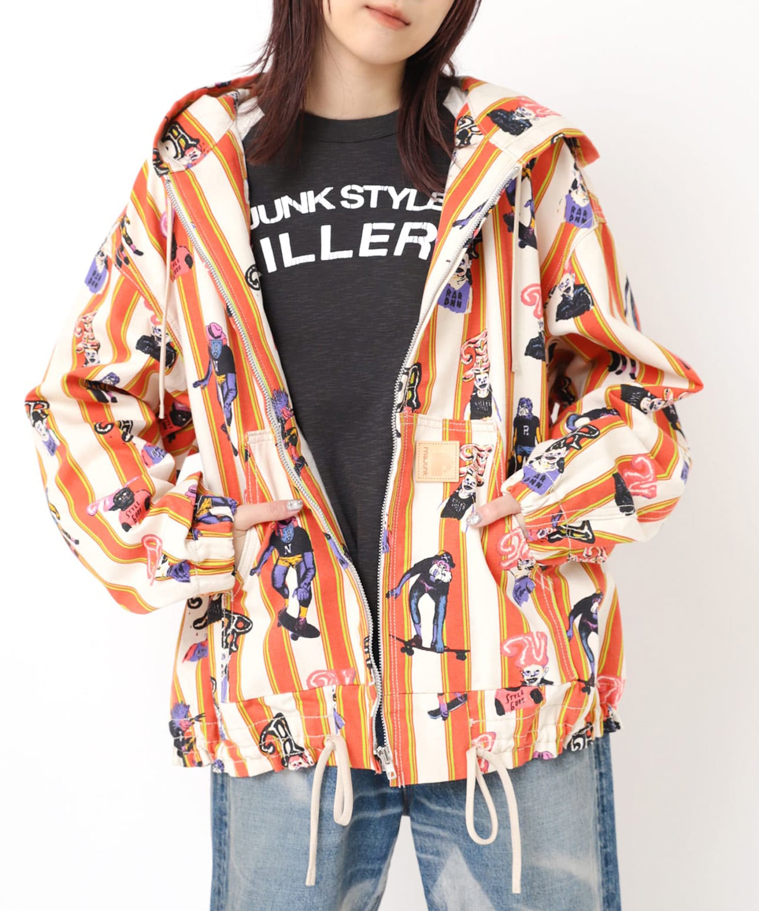 J2115 キラーズプリントフードジャケット