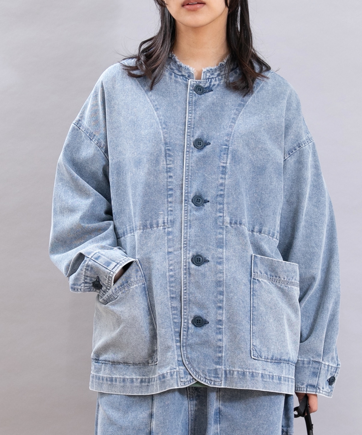 J2146 こだわり加工のフレンチワークジャケット