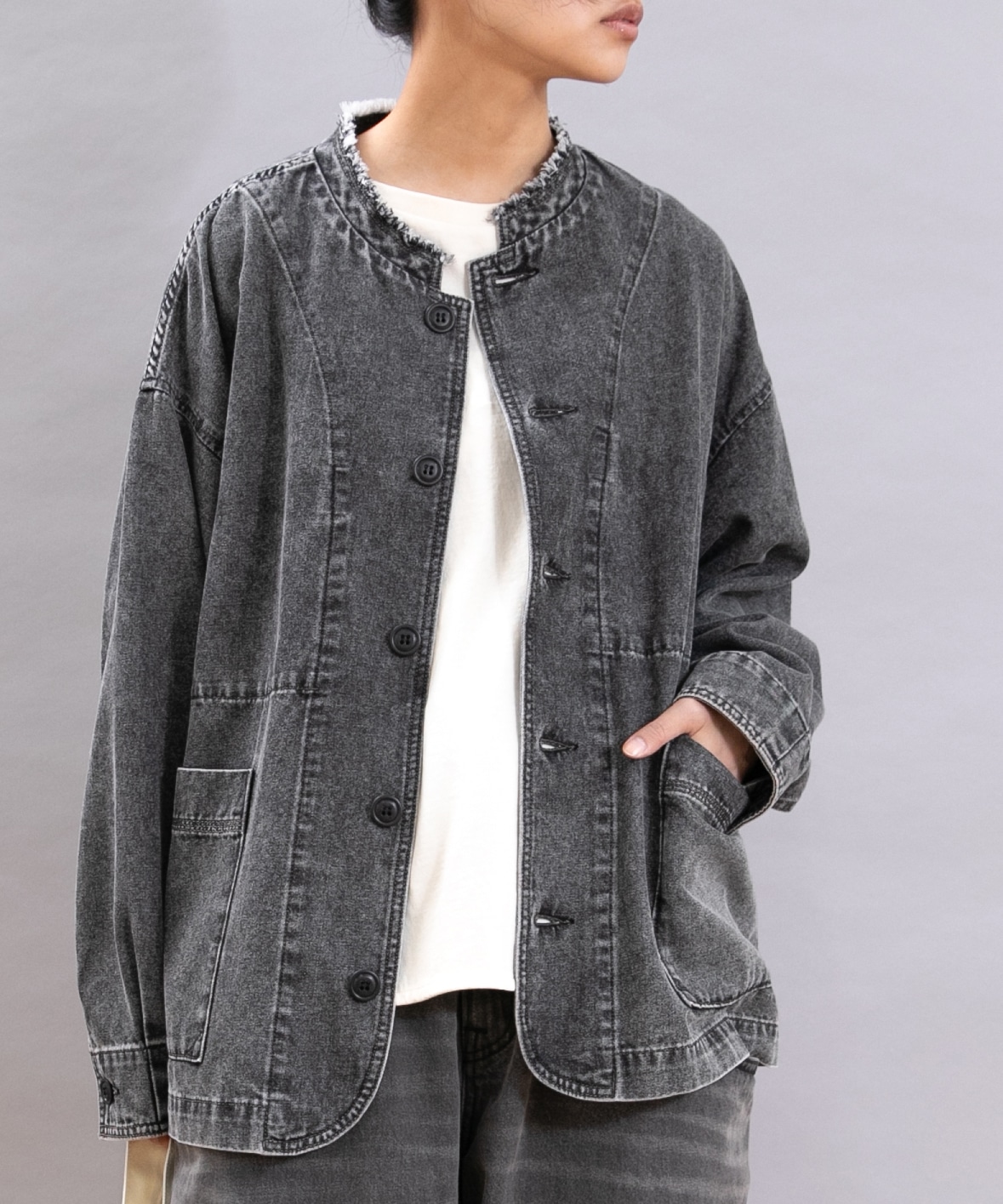 J2146 こだわり加工のフレンチワークジャケット