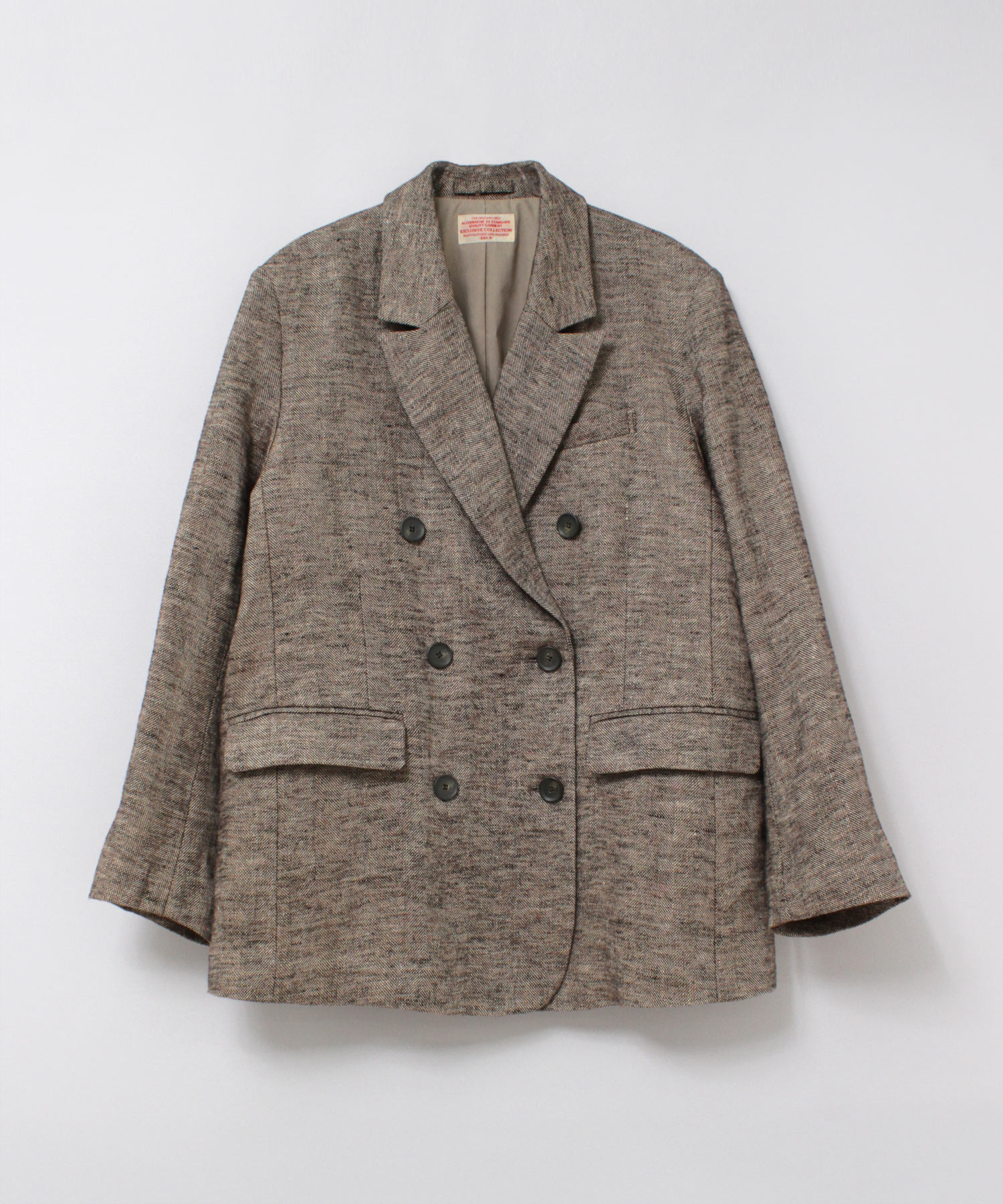 J2154 DOUBLE BREASTED LINEN JACKET