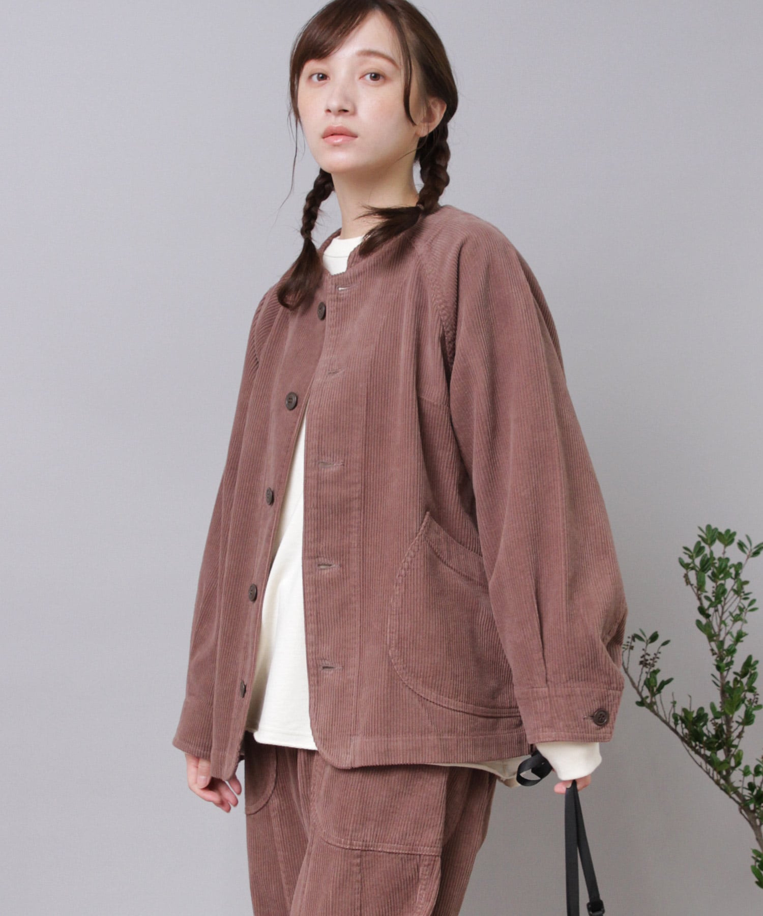 ami / URCH RNA ⿻ コットン タック ボールパンツ ブラウン ami / URCH RNA ⿻ コットン タック ボールパンツ ブラウン