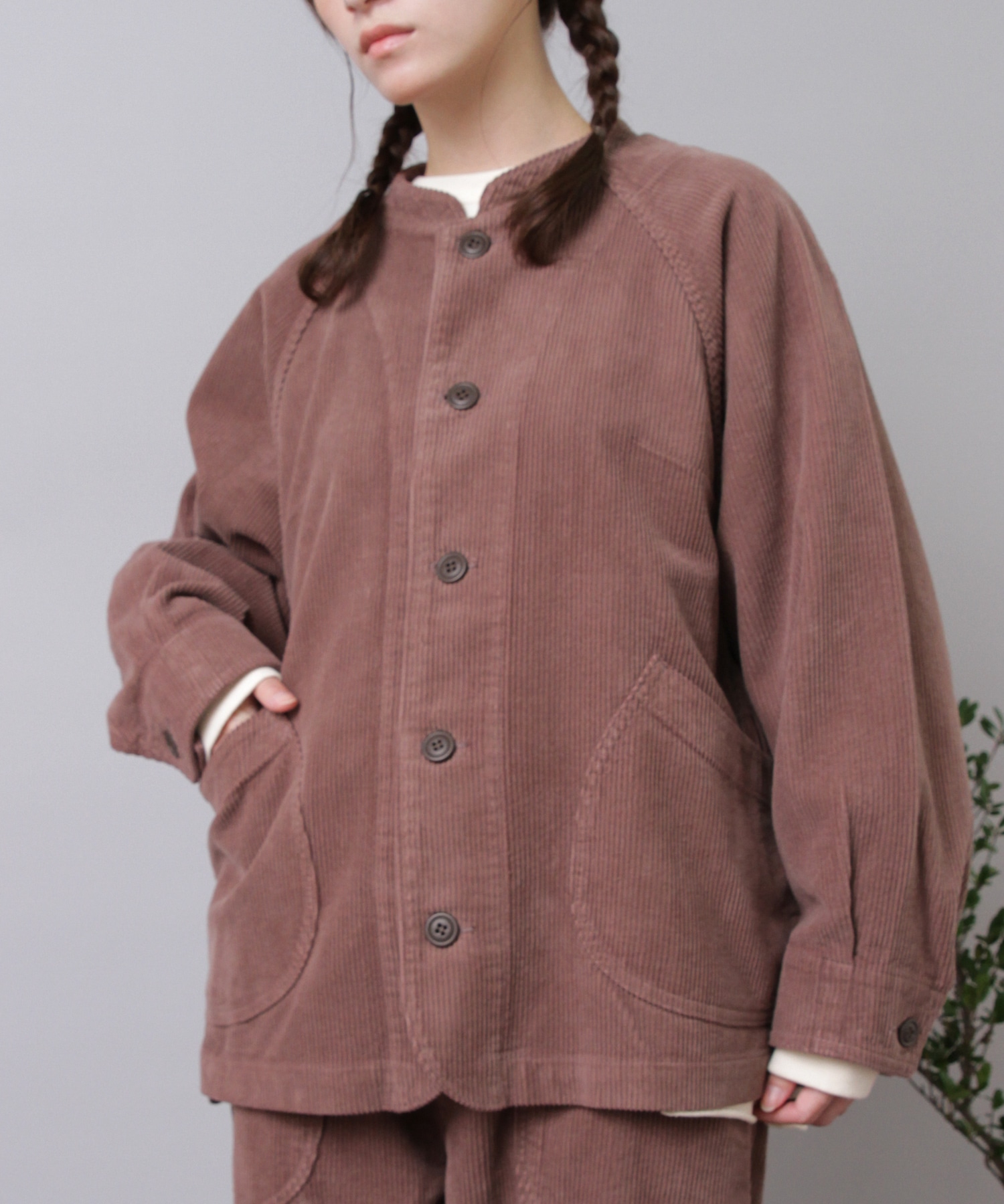 J2155 コーデュロイの丸ポケワークジャケット