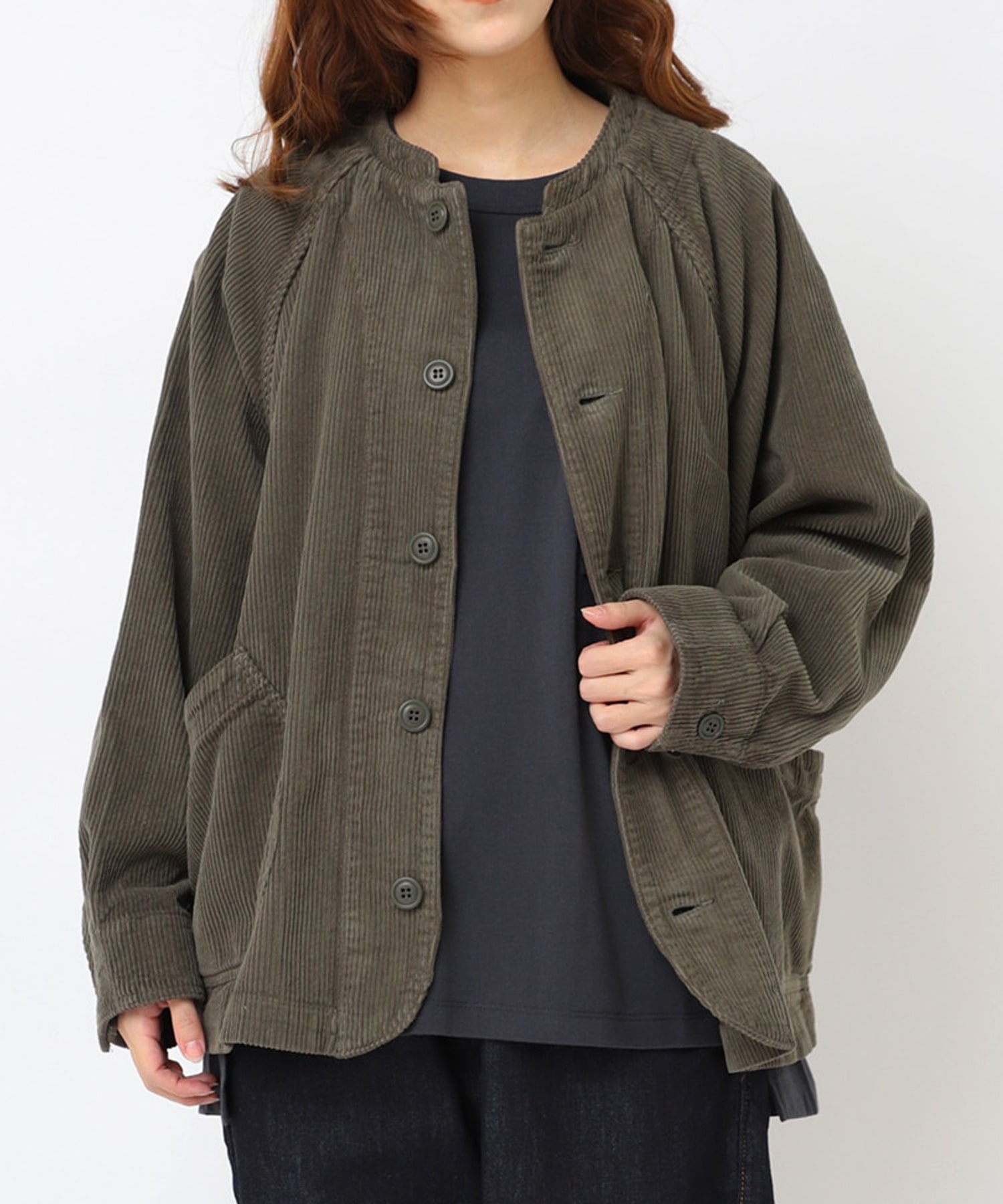 J2155 コーデュロイの丸ポケワークジャケット