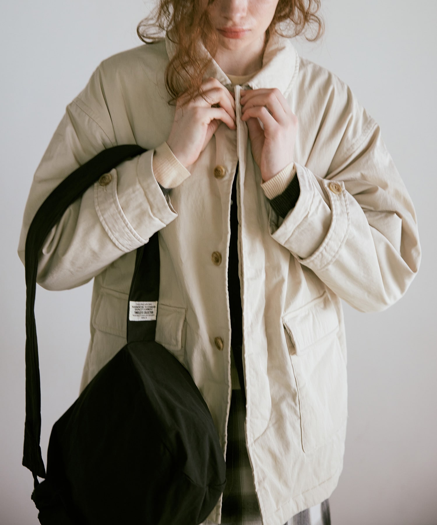 J2162 ステンカラー中綿ジャケット