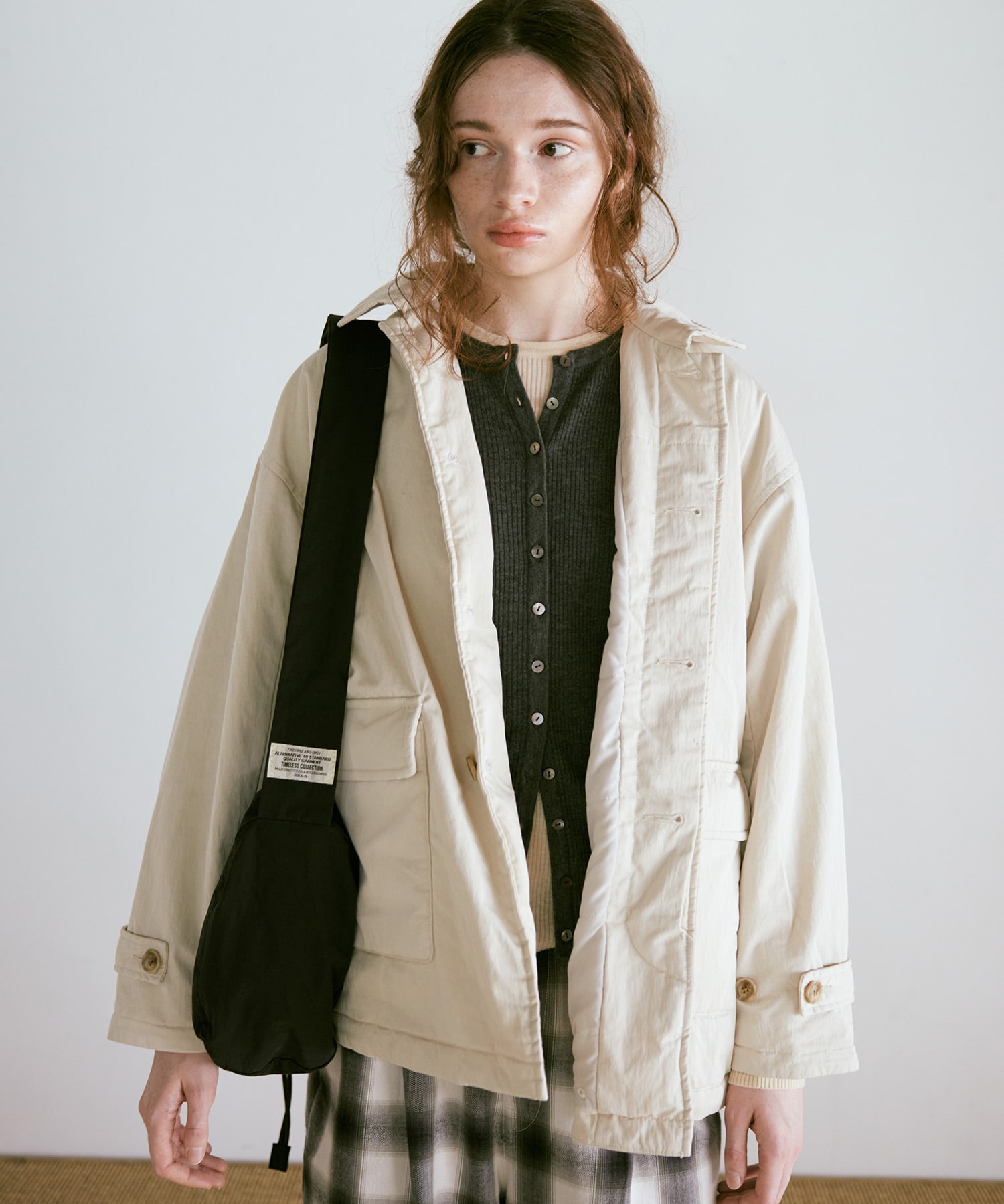 J2162 ステンカラー中綿ジャケット