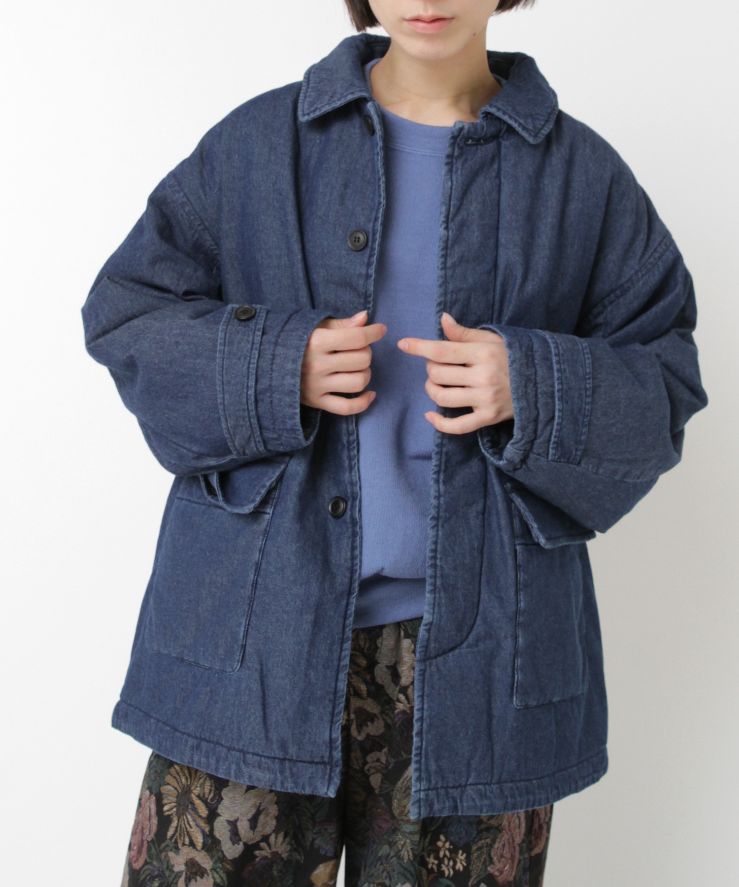 J2162 ステンカラー中綿ジャケット