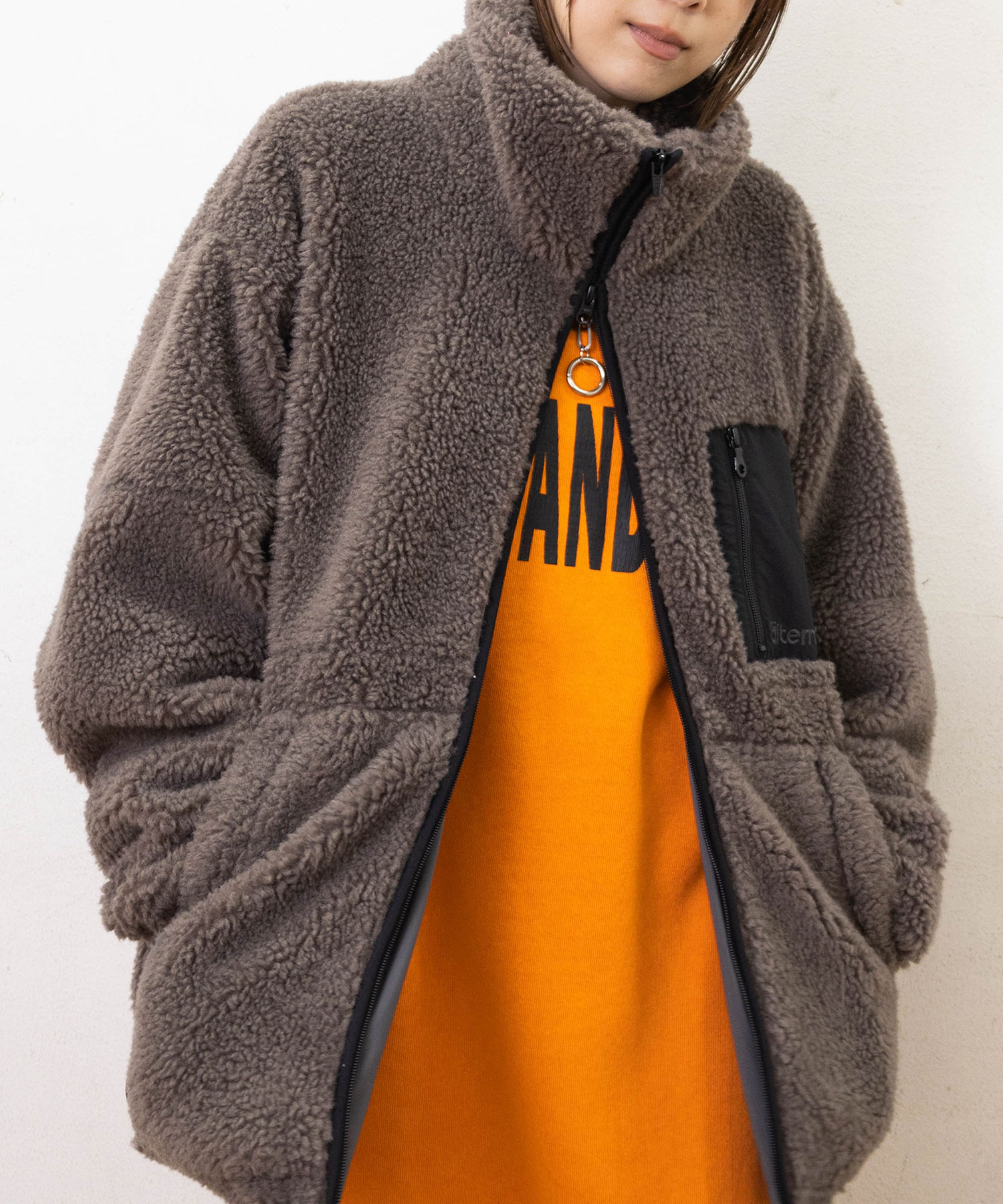 J2163 マルチカラーボアジャケット