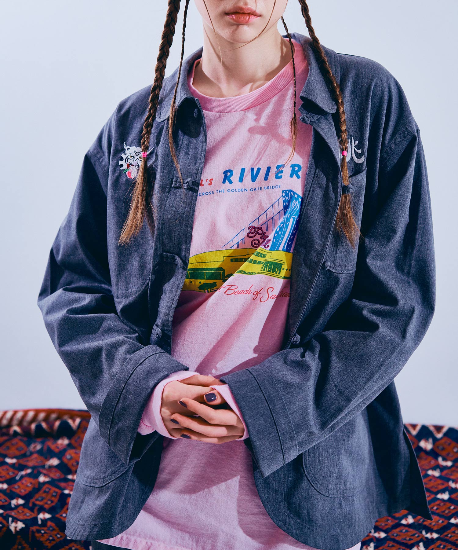 【PINK MOTEL】J2167 PM 桃虎ジャケット