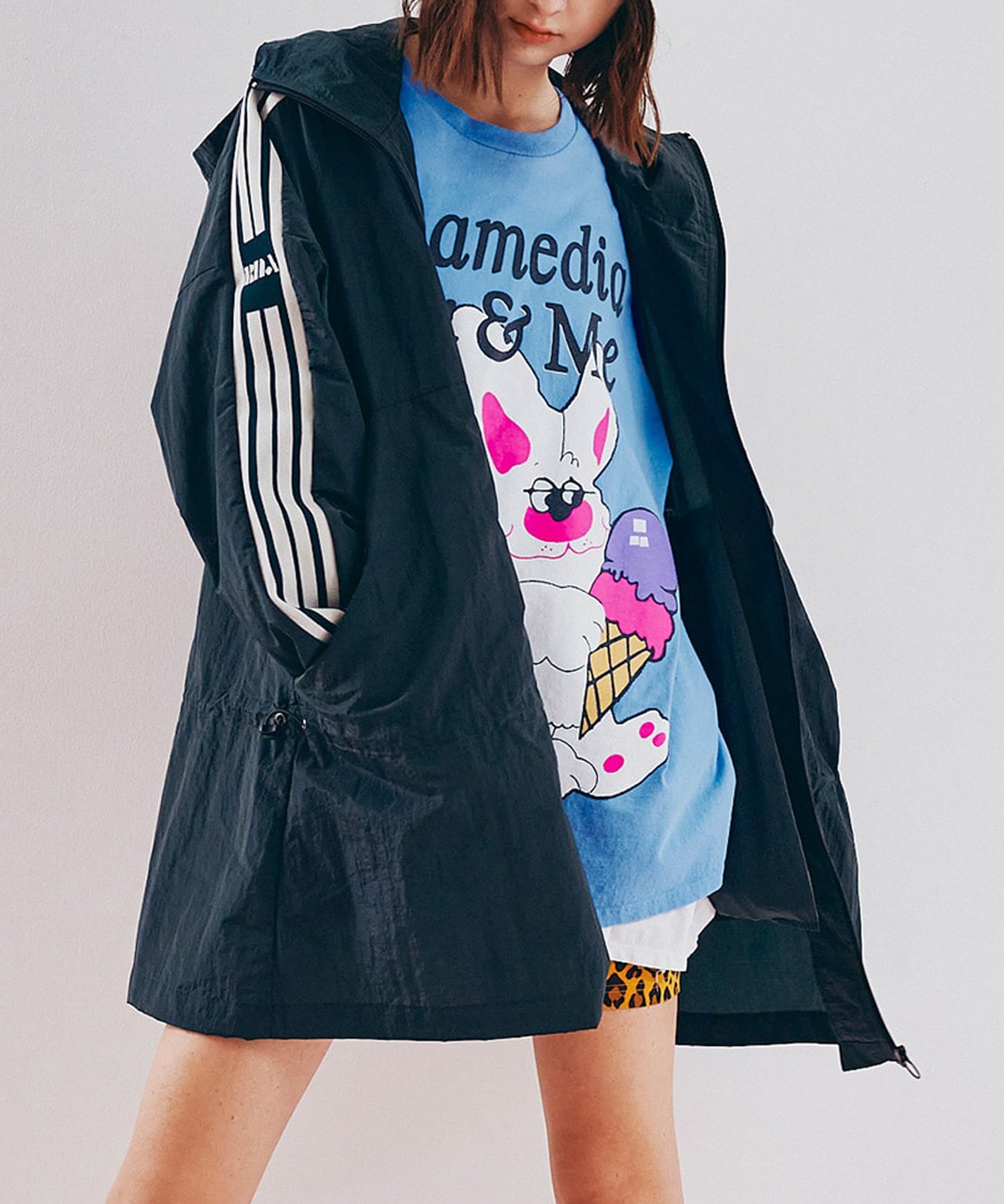 J2177 トラックハーフジャケットコート