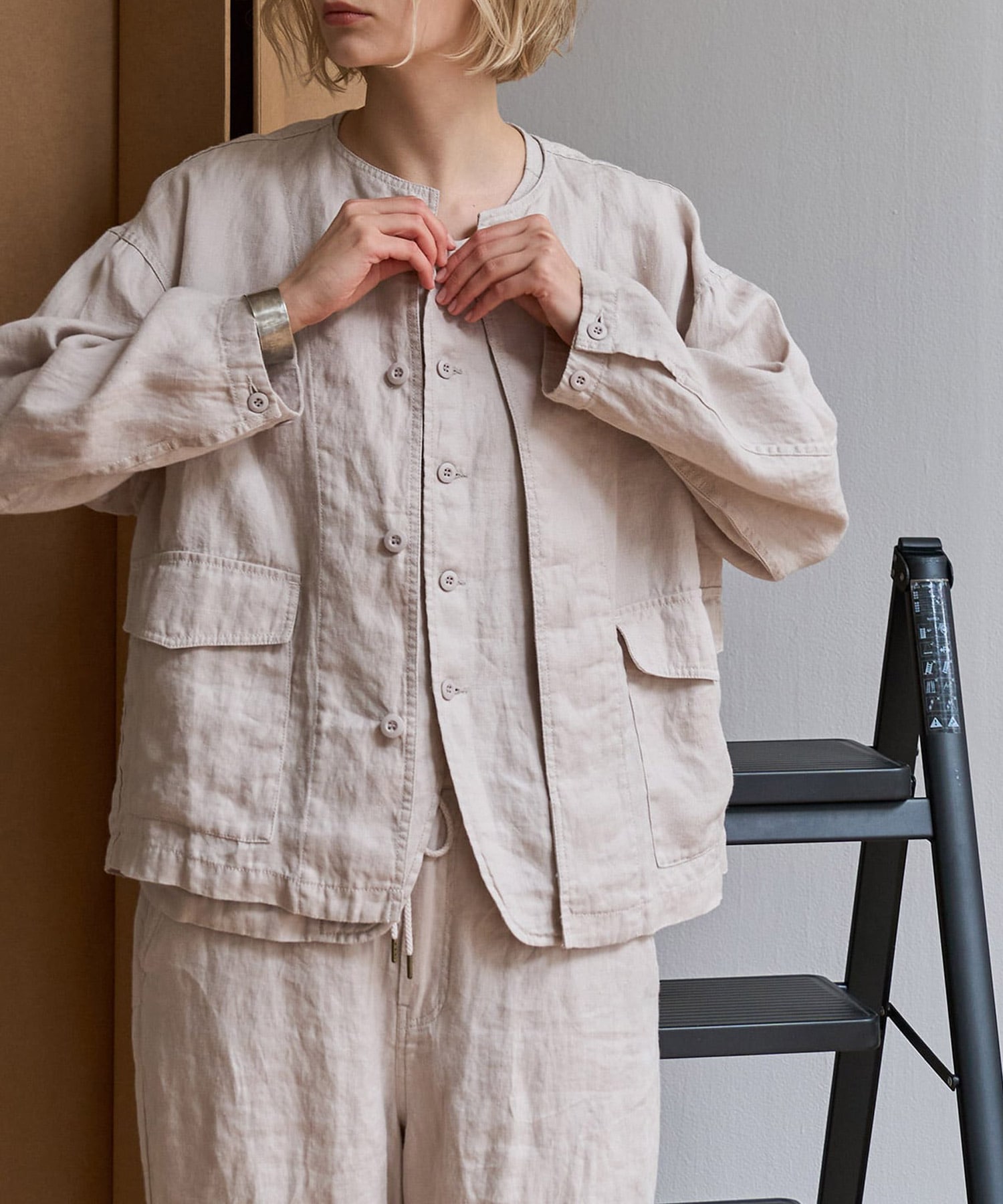 J2180 リネンツイルジャケット