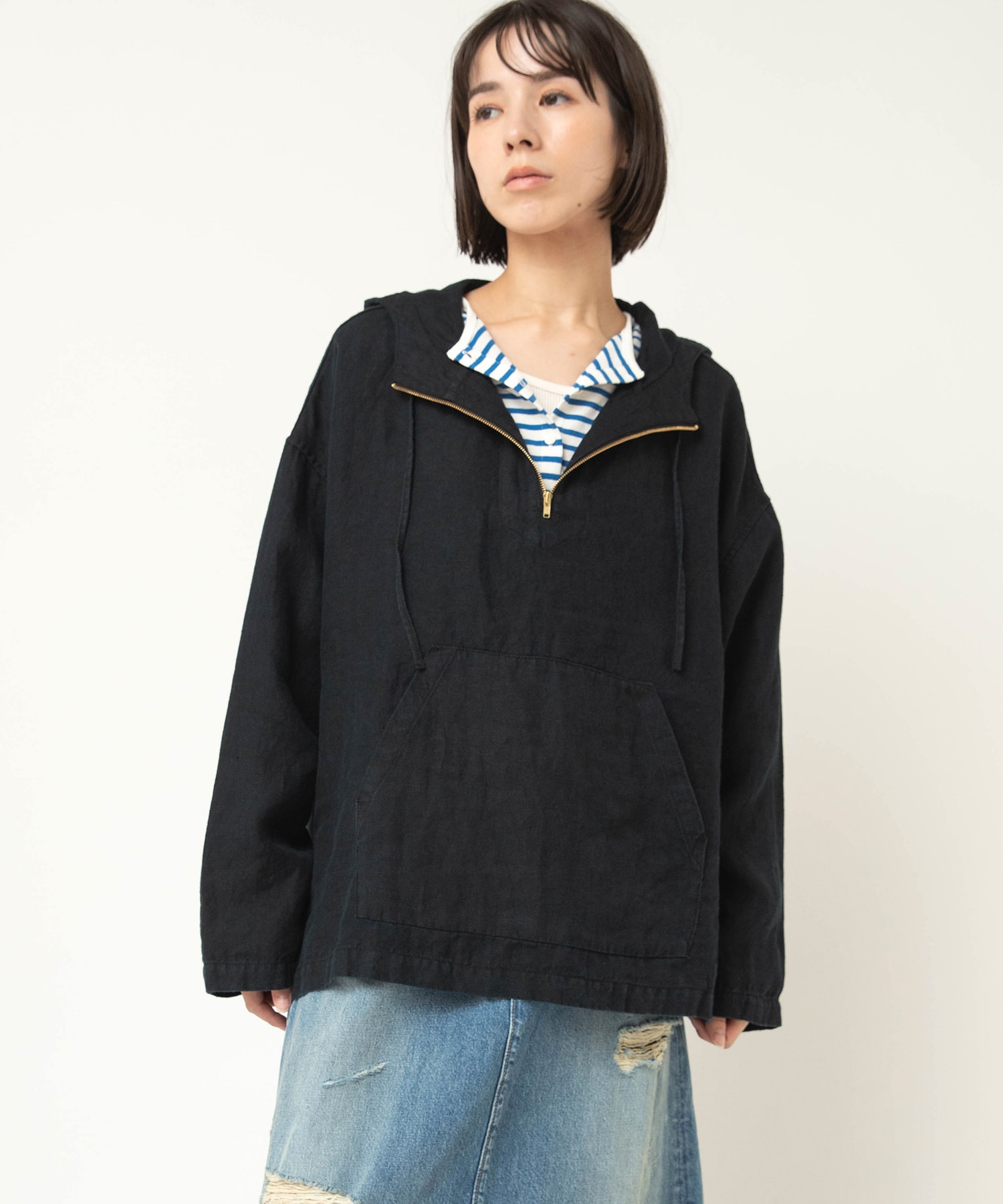 J2185 リネンツイルアノラックジャケット