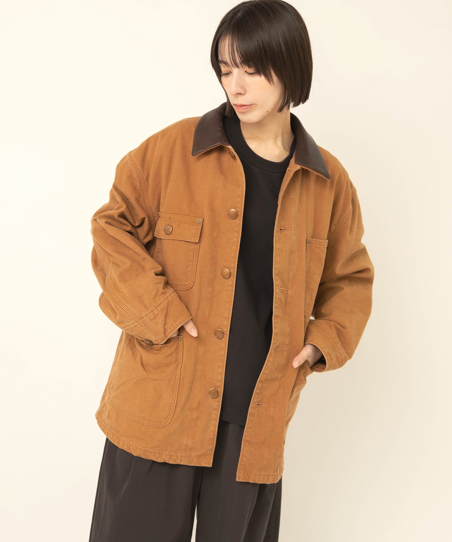 J2200 レザーカラーチョアジャケット