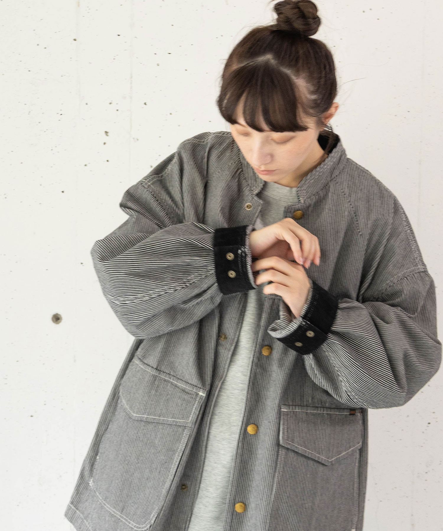 【10月中旬納期】J2208 ボアベスト付きトラヴァイユジャケット