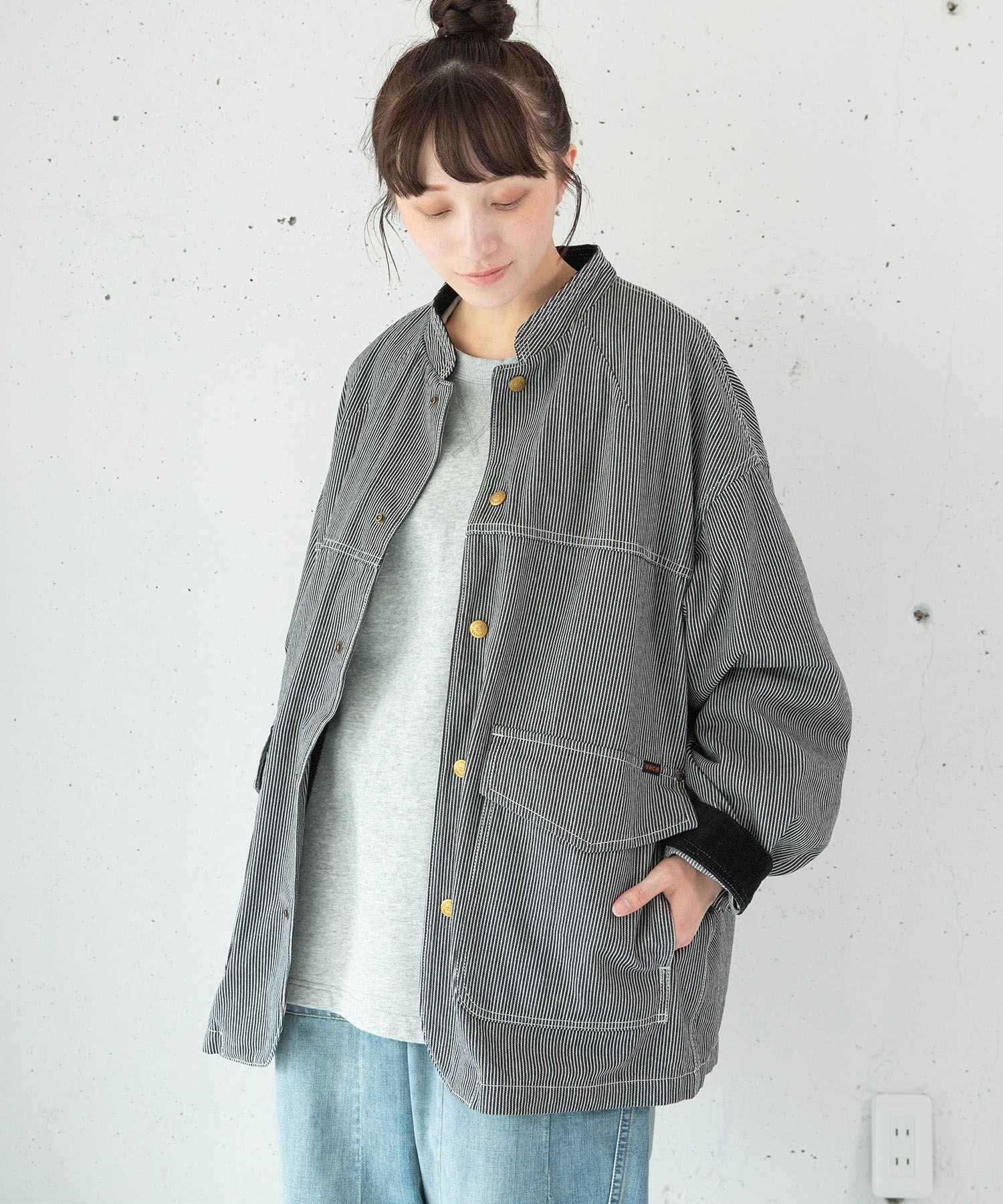 【10月中旬納期】J2208 ボアベスト付きトラヴァイユジャケット