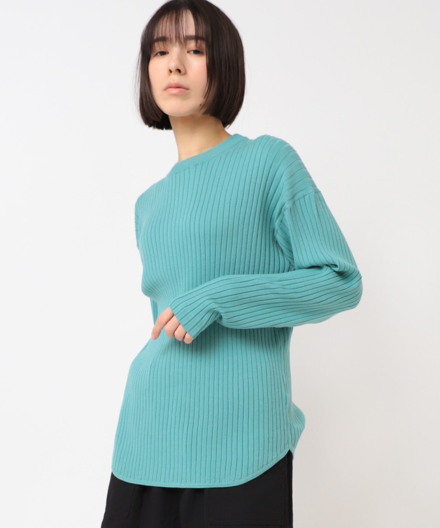 K2487 ワイドリブプルオーバー