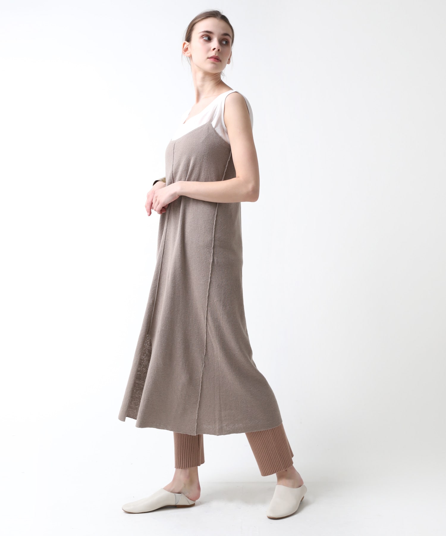 K2493 リネンコットンキャミソールワンピース