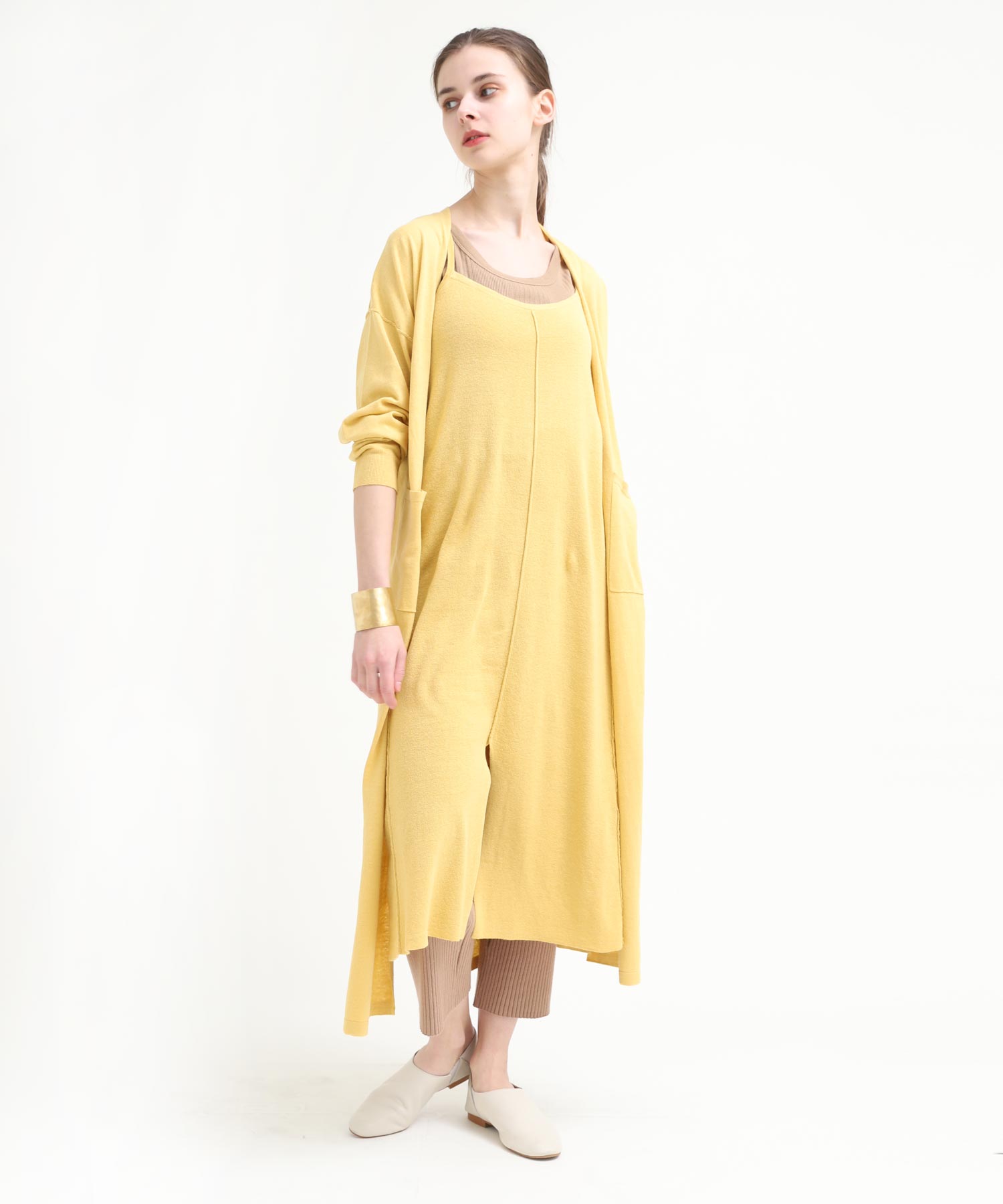 K2494 リネンコットンロングカーディガン