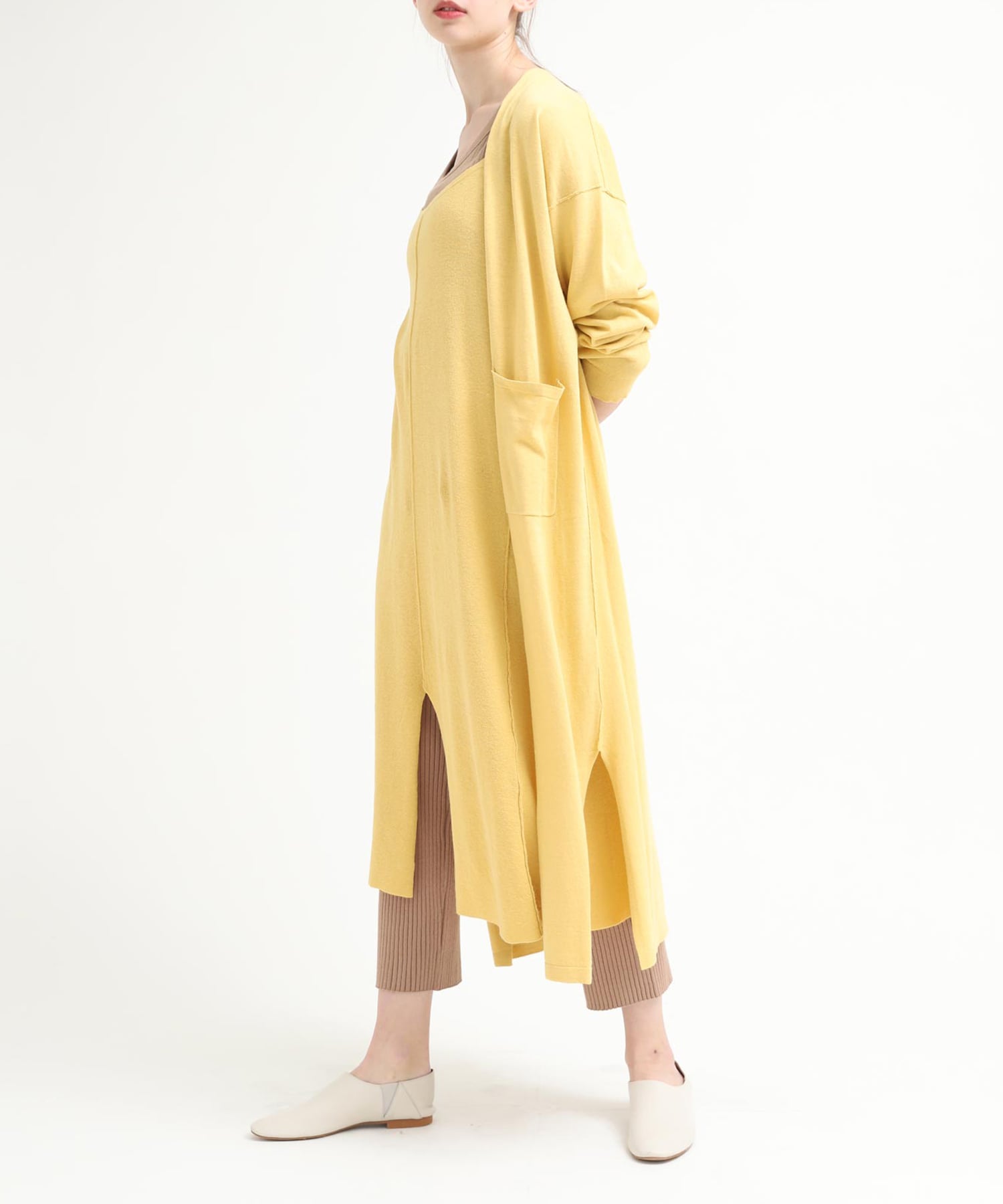 K2494 リネンコットンロングカーディガン