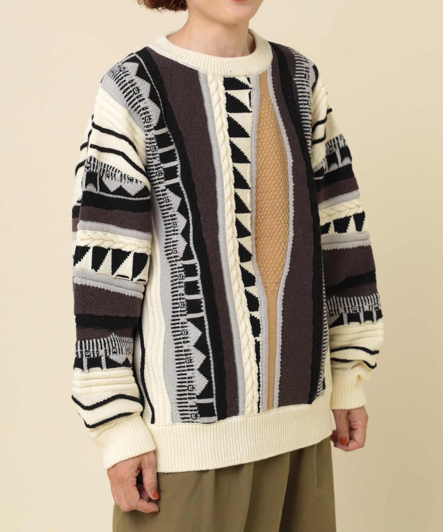 K2694 3Dニットプルオーバー