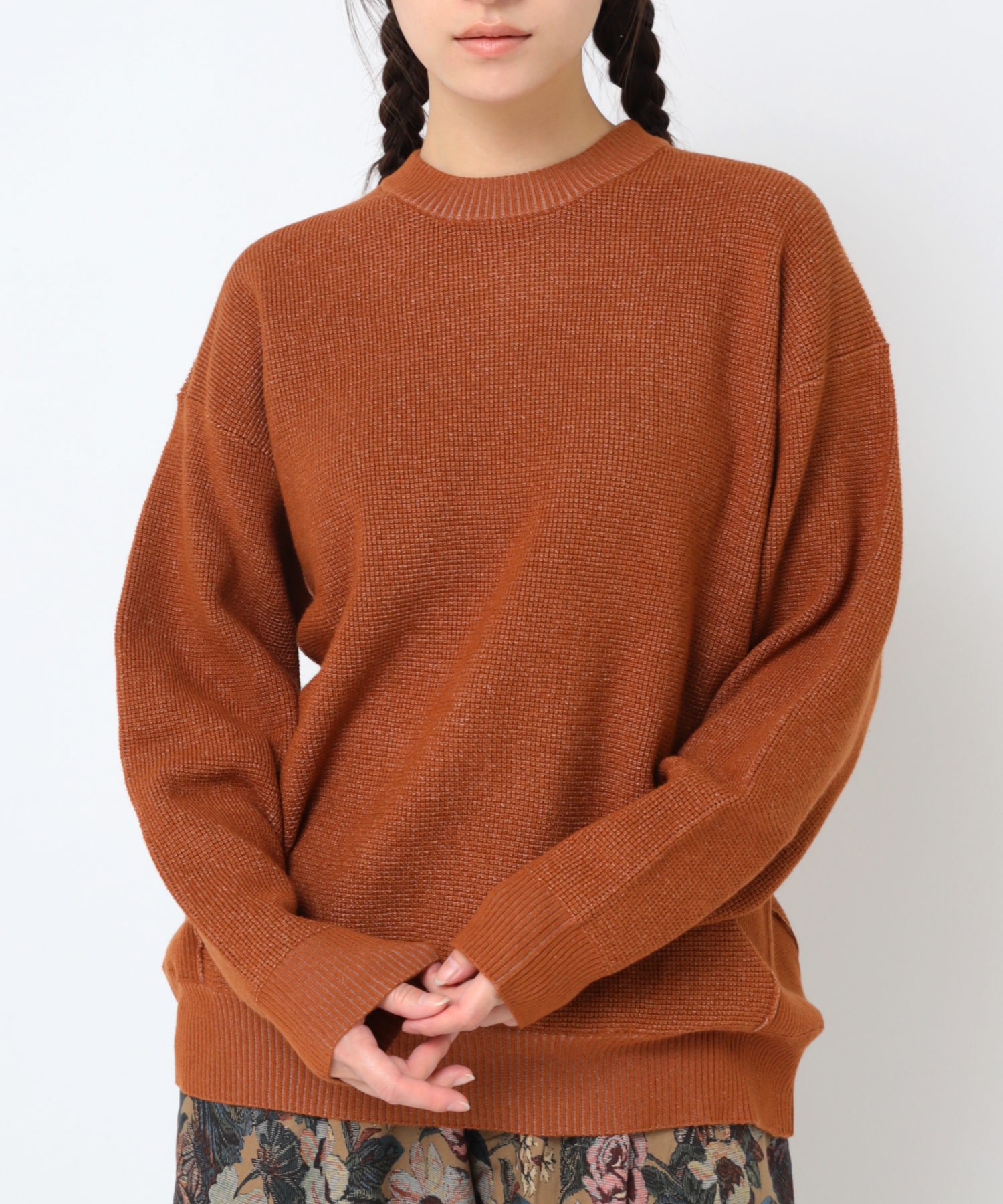 K2725 ワッフルニットスウェット