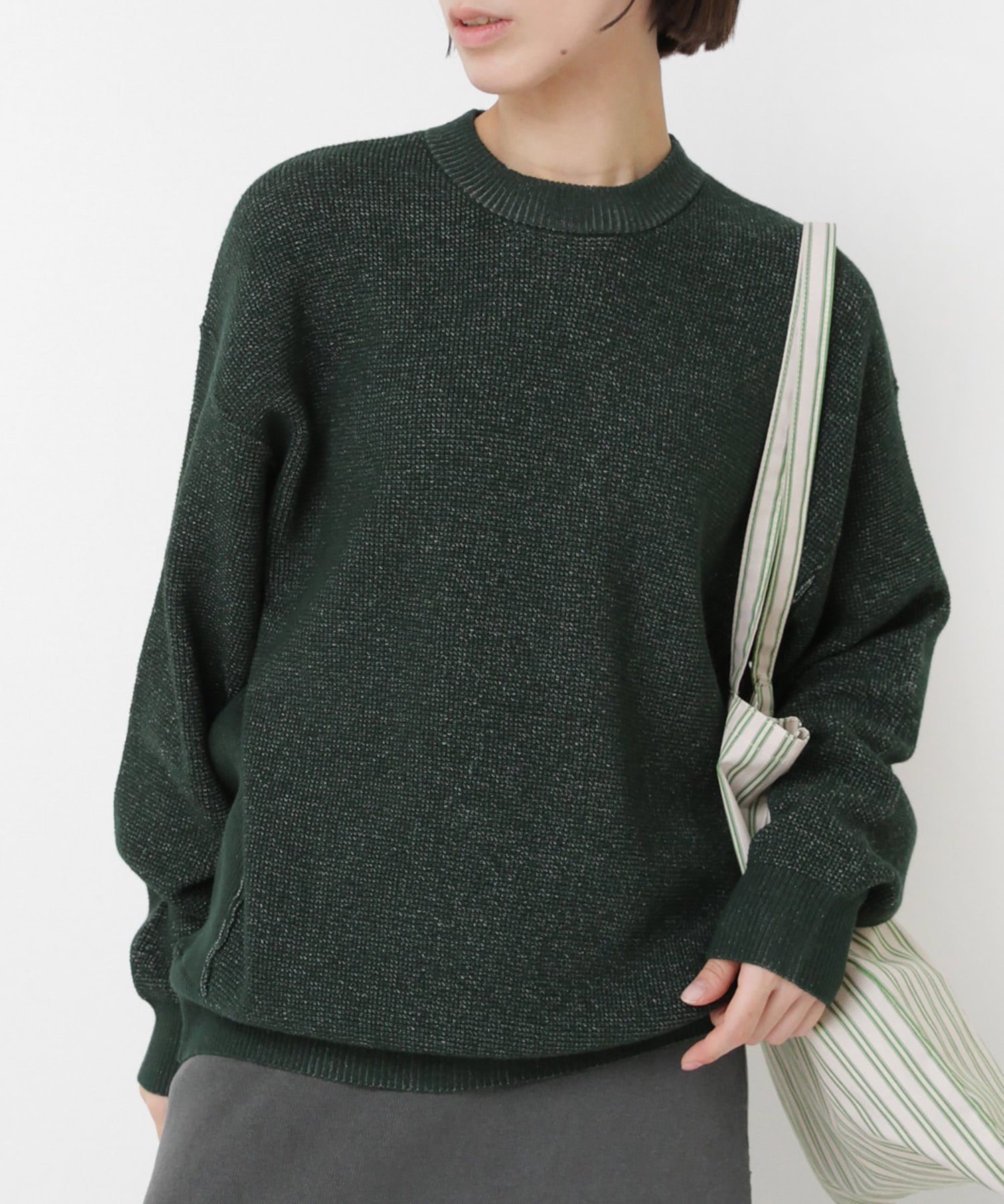 K2725 ワッフルニットスウェット