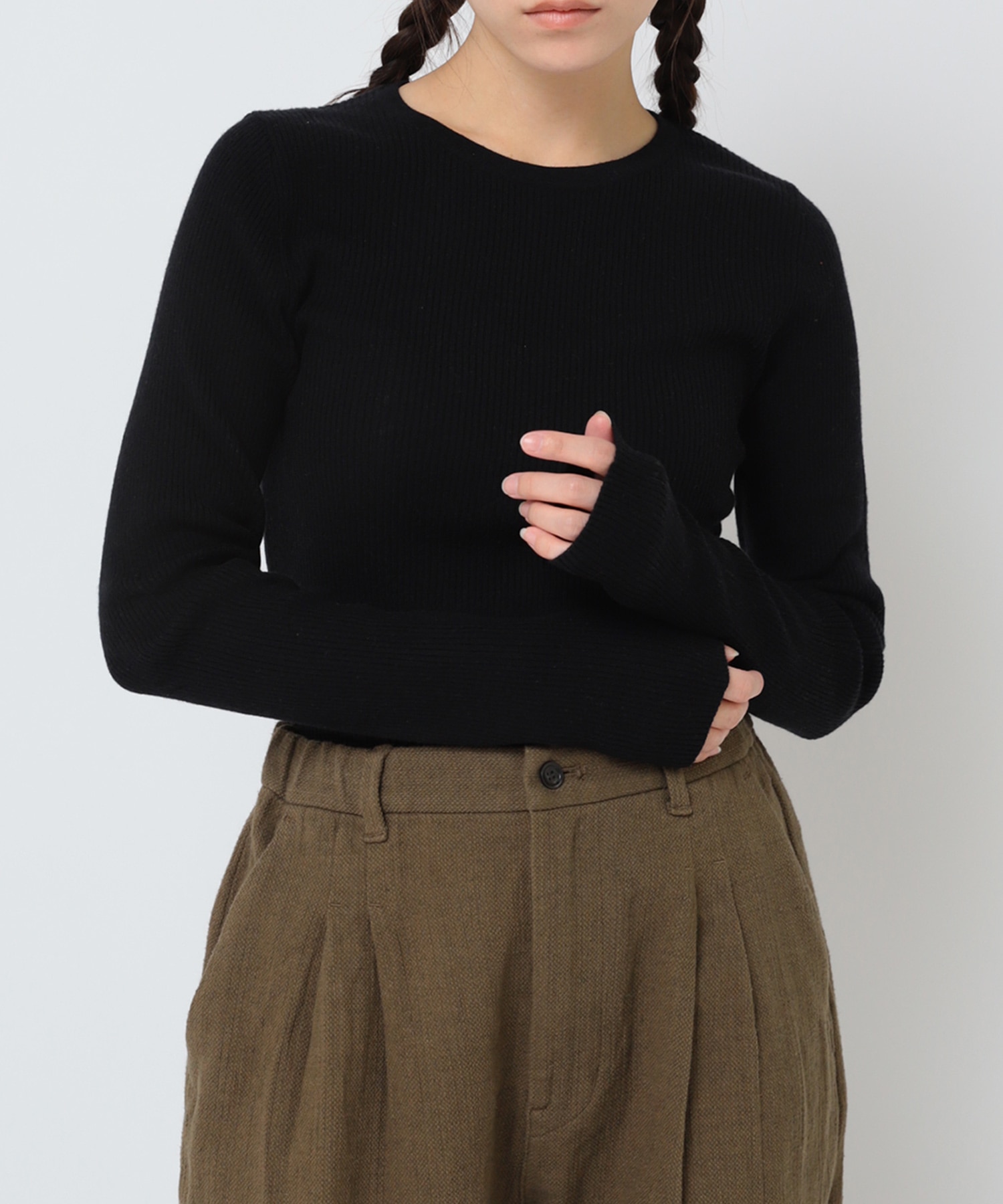 K2727 カシミヤウールブレンドプルオーバー