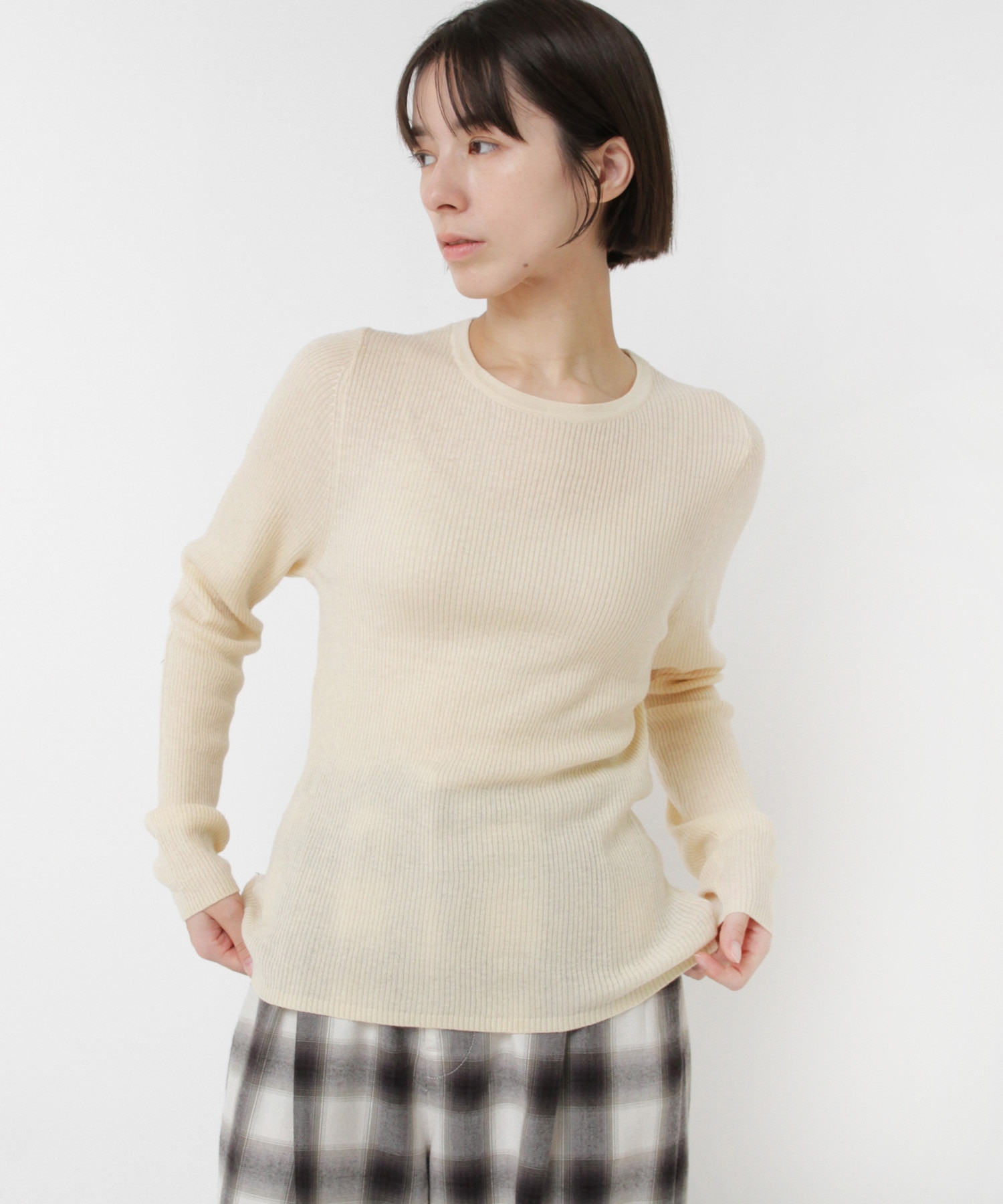 K2727 カシミヤウールブレンドプルオーバー