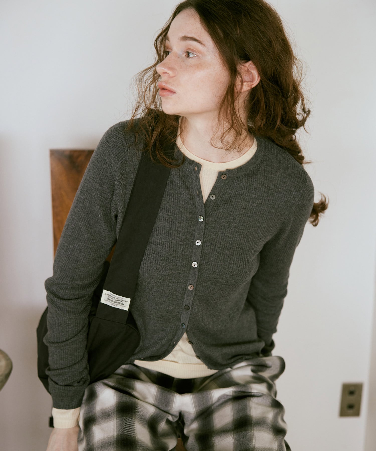 K2728 カシミヤウールブレンドカーディガン