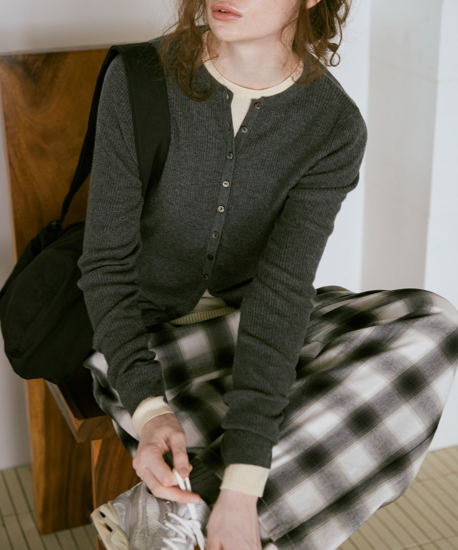 K2728 カシミヤウールブレンドカーディガン