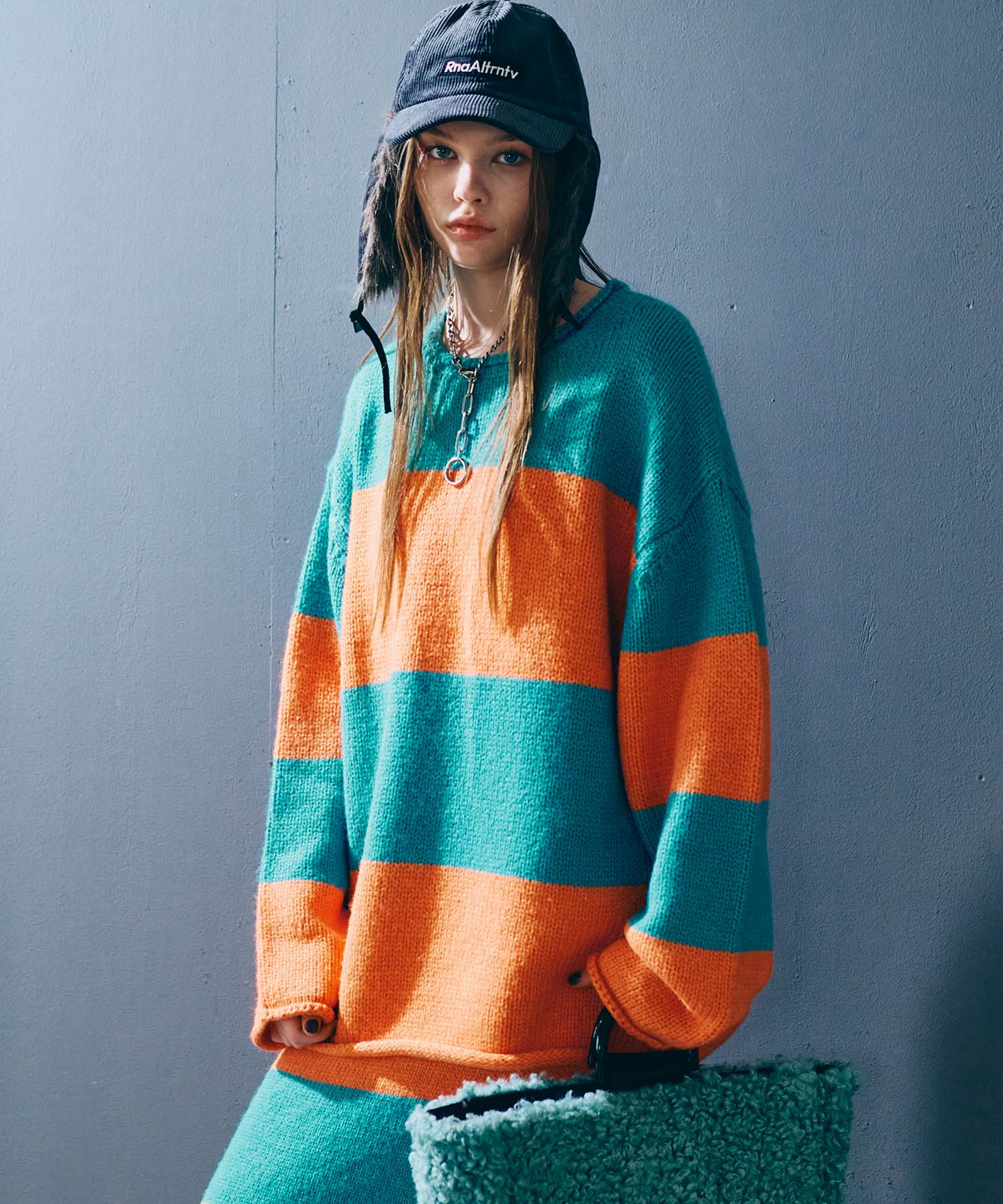 K2729 ボールドボーダーBIGニット