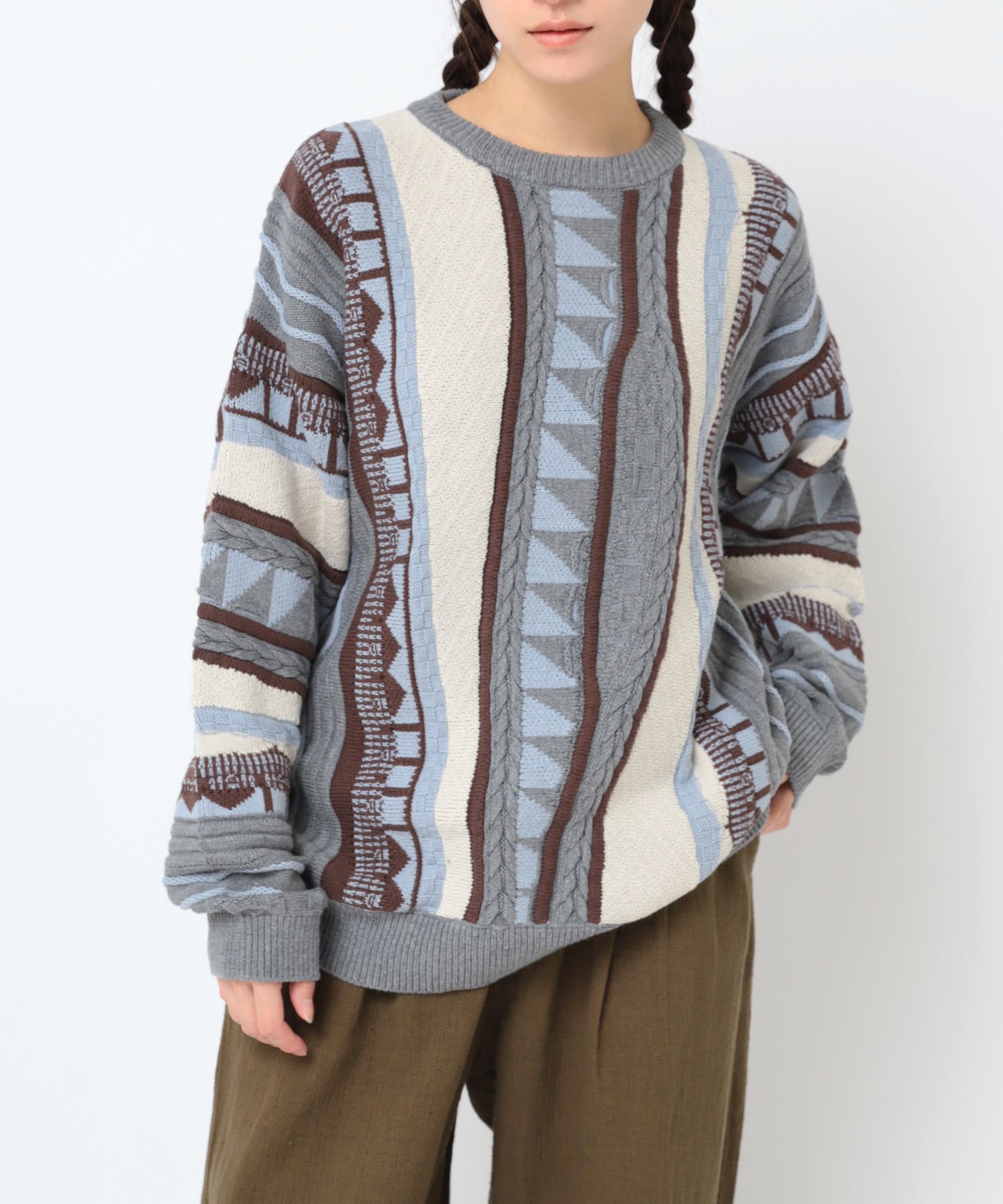 K2730 3Dニットプルオーバー