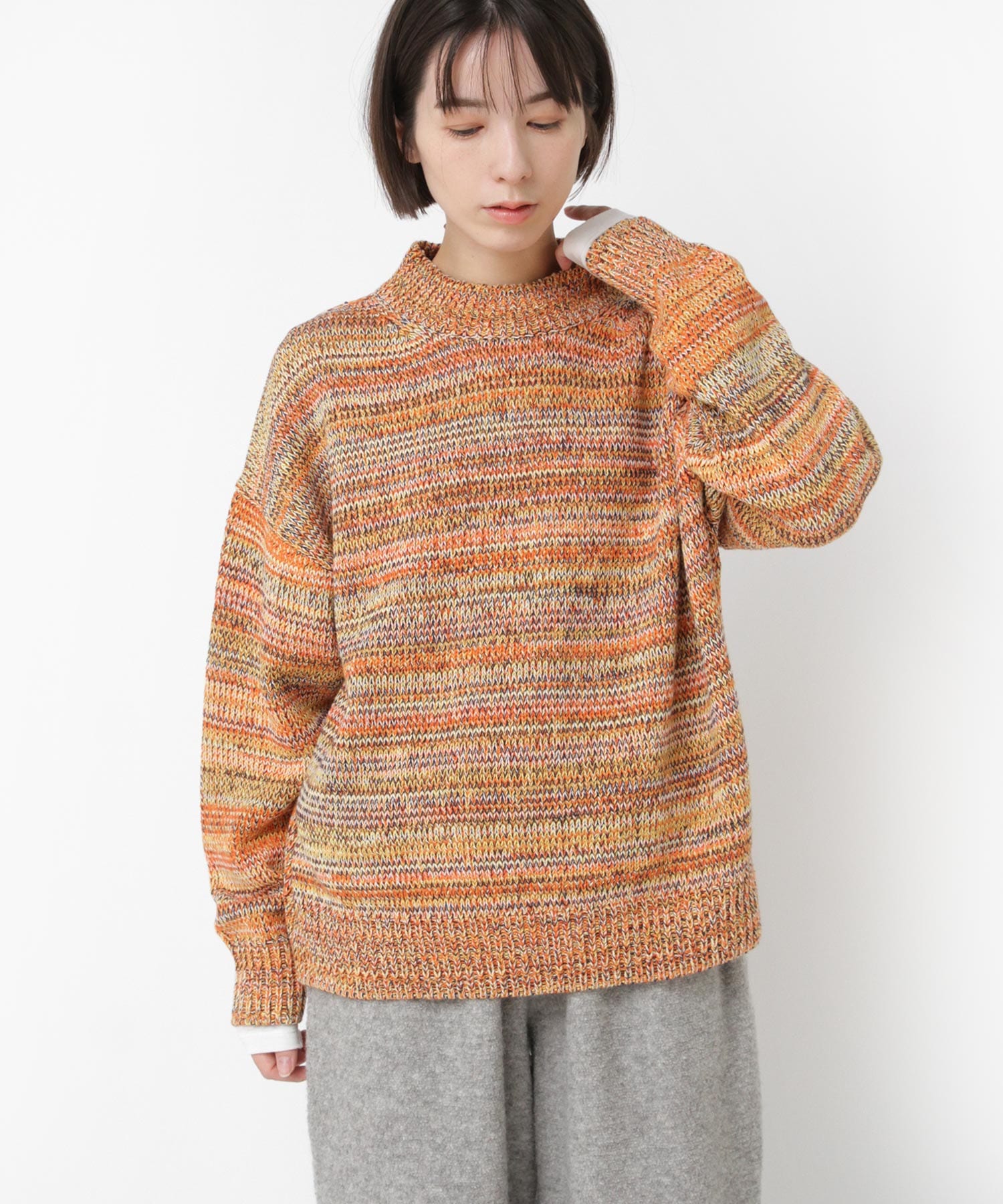 K2734 ミックスカラークループルオーバー