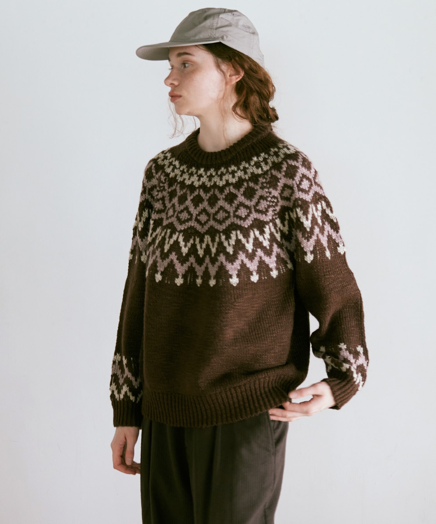 K2737 スラブヤーンノルディックプルオーバー