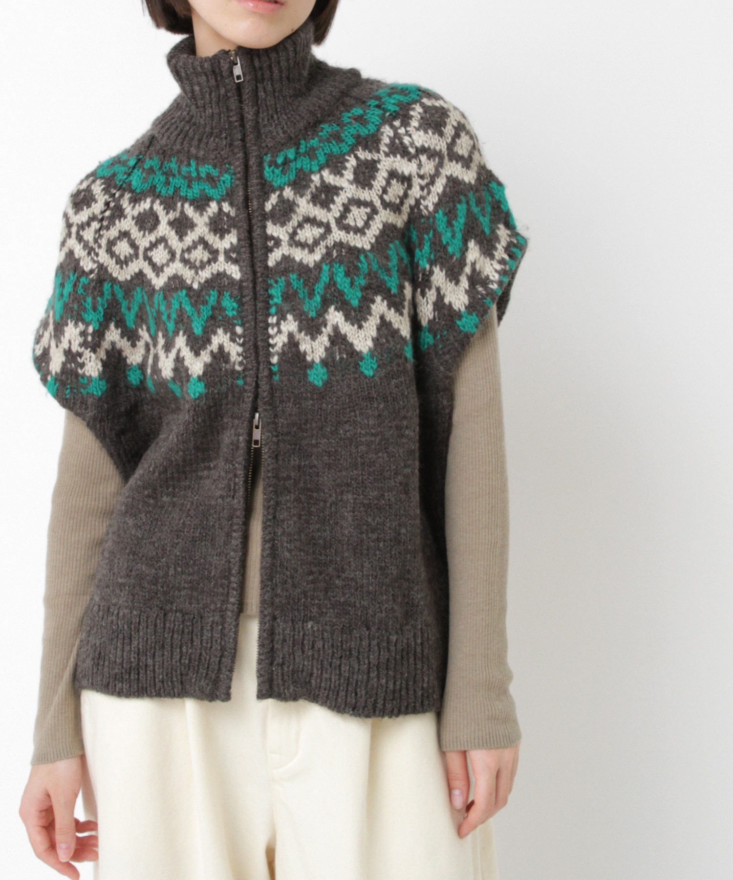 K2738 スラブヤーンノルディックベスト