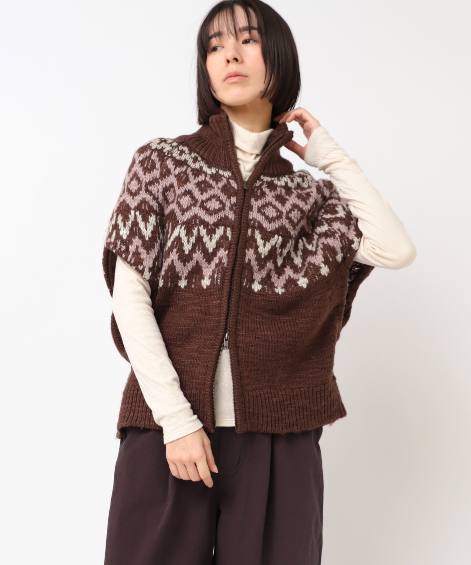 K2738 スラブヤーンノルディックベスト